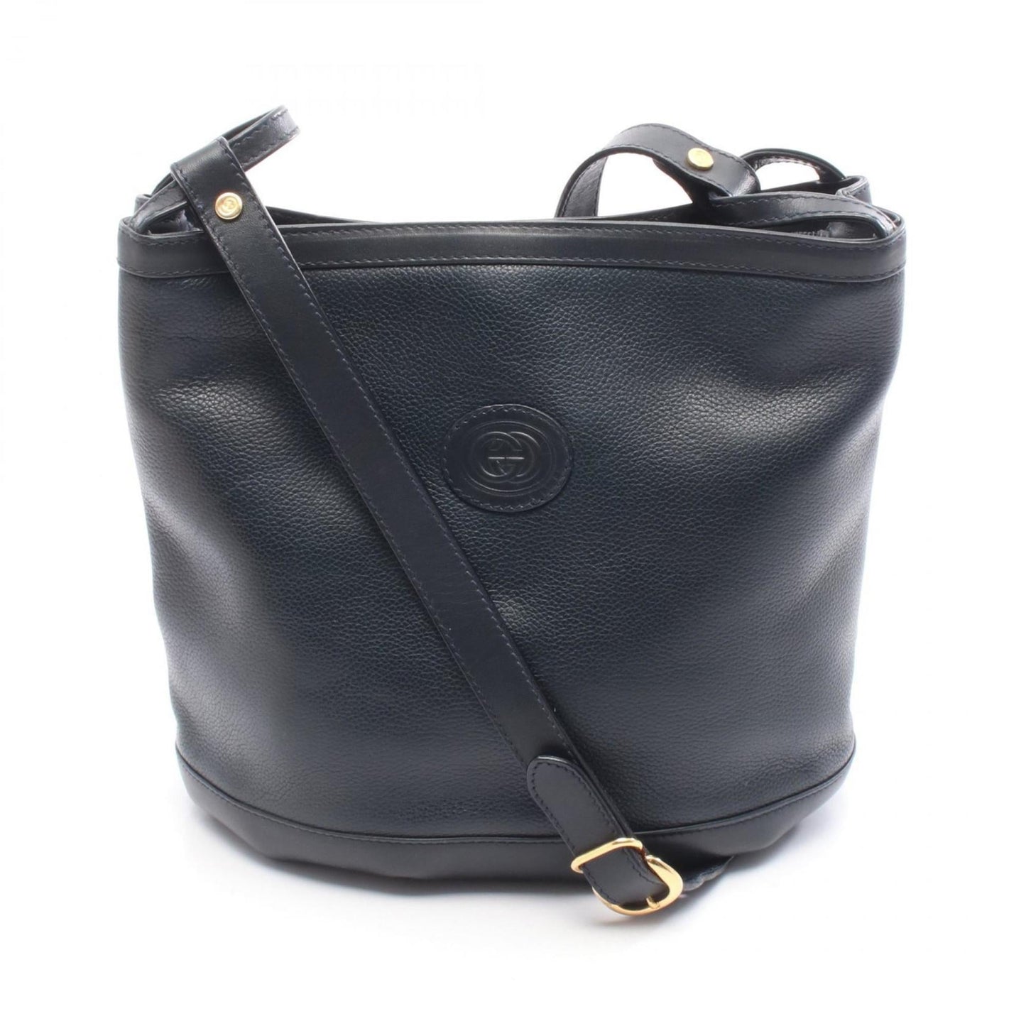 Gucci Navy Leather Shoulder Bag