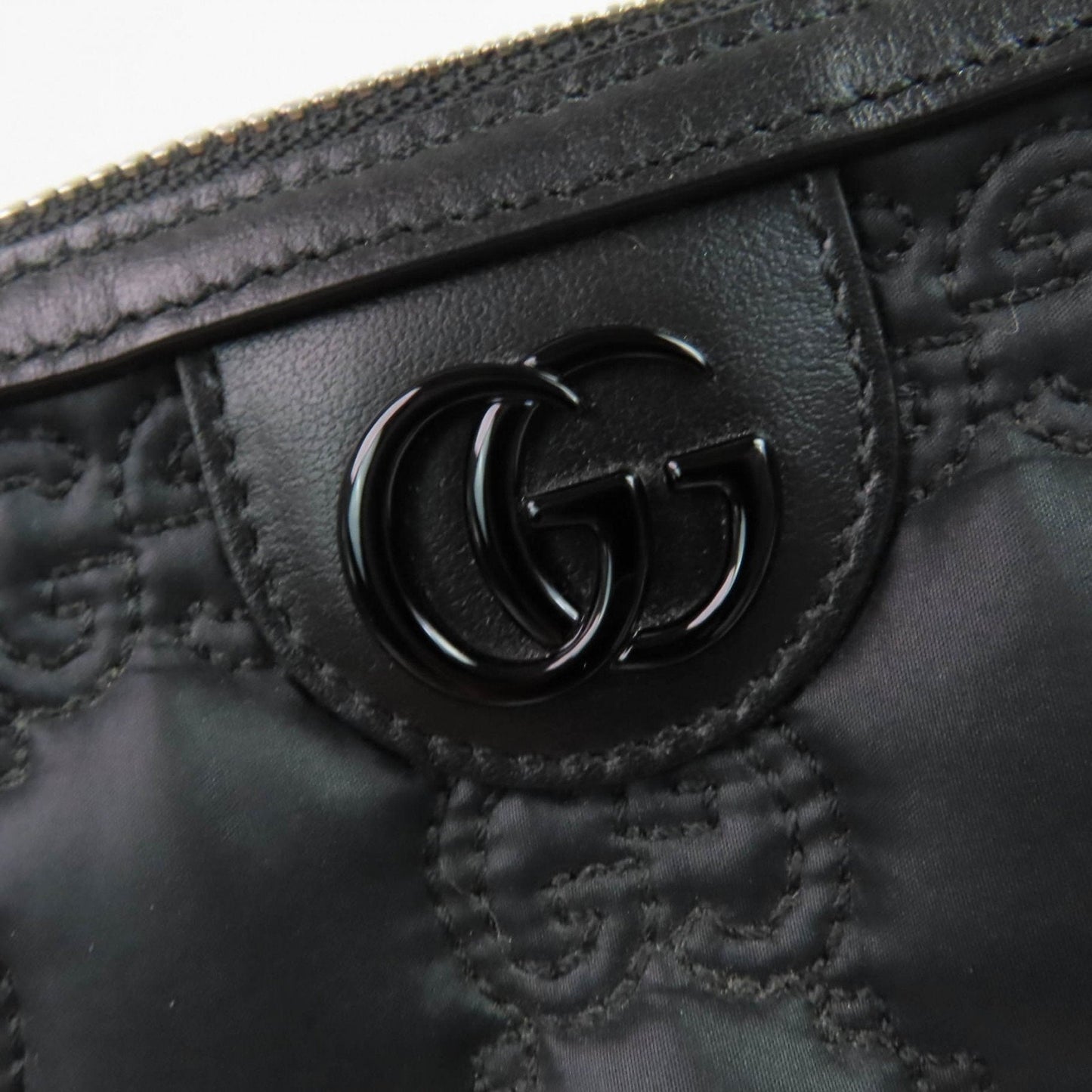Gucci Black Purple Nylon Pouch