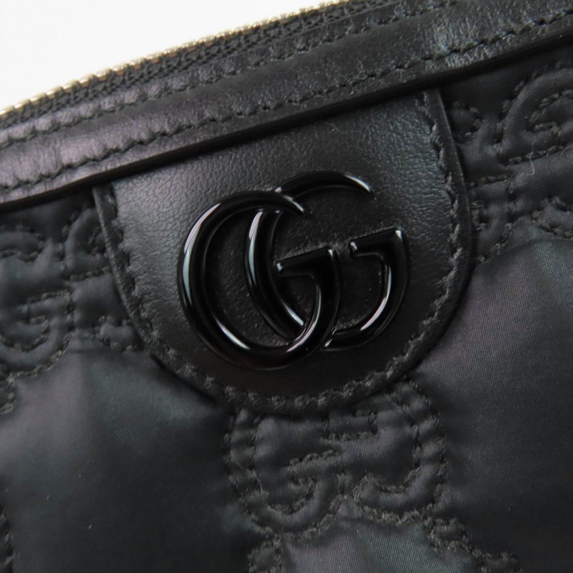 Gucci Black Purple Nylon Pouch