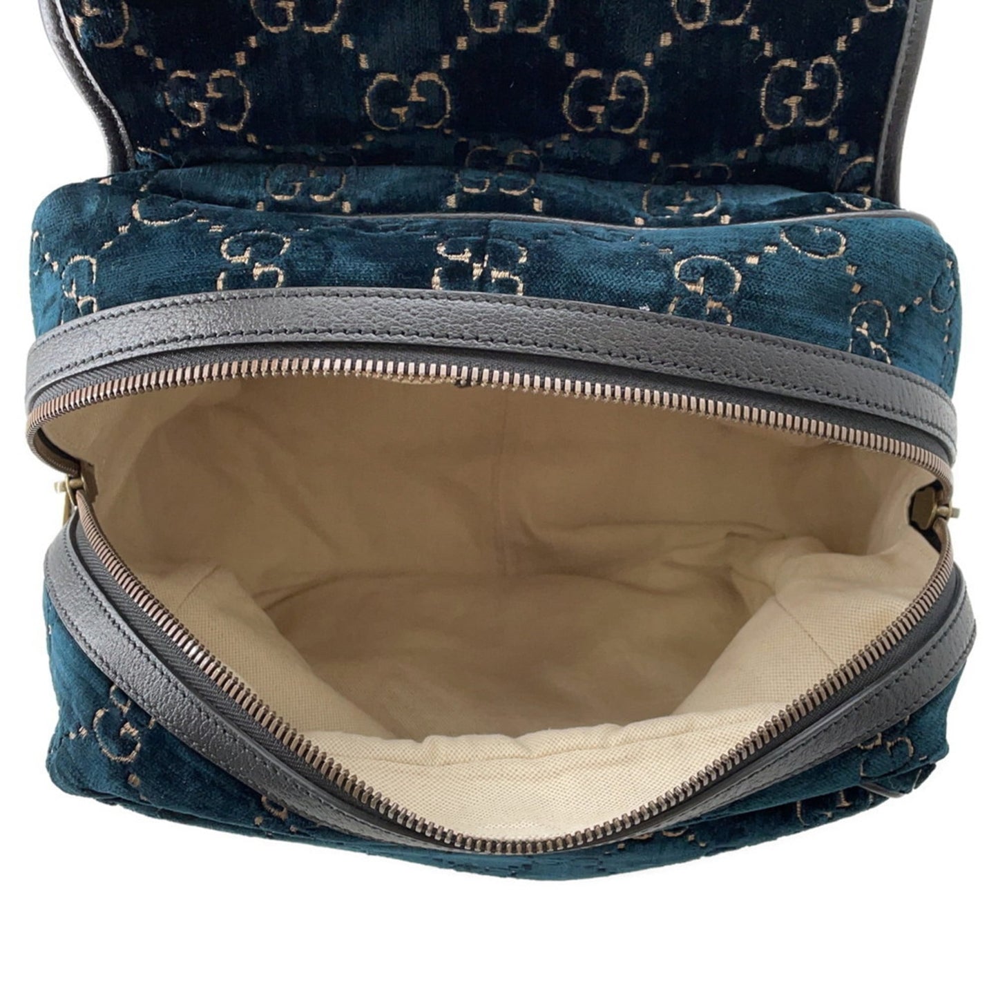 Gucci Blue Velvet Backpack