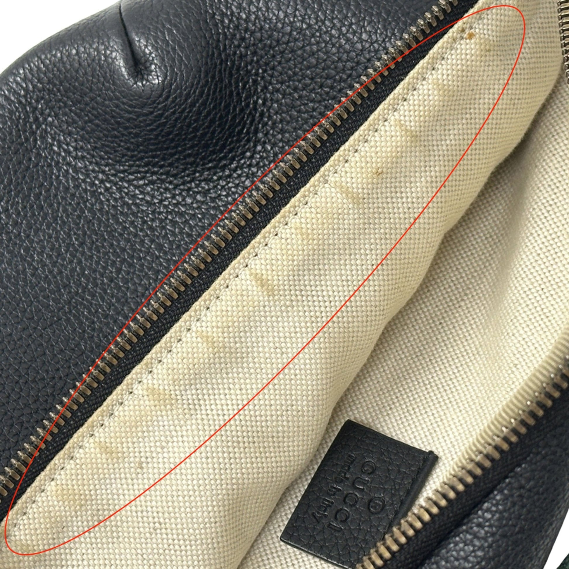 Gucci Black Leather Fanny Pack Sling Bag