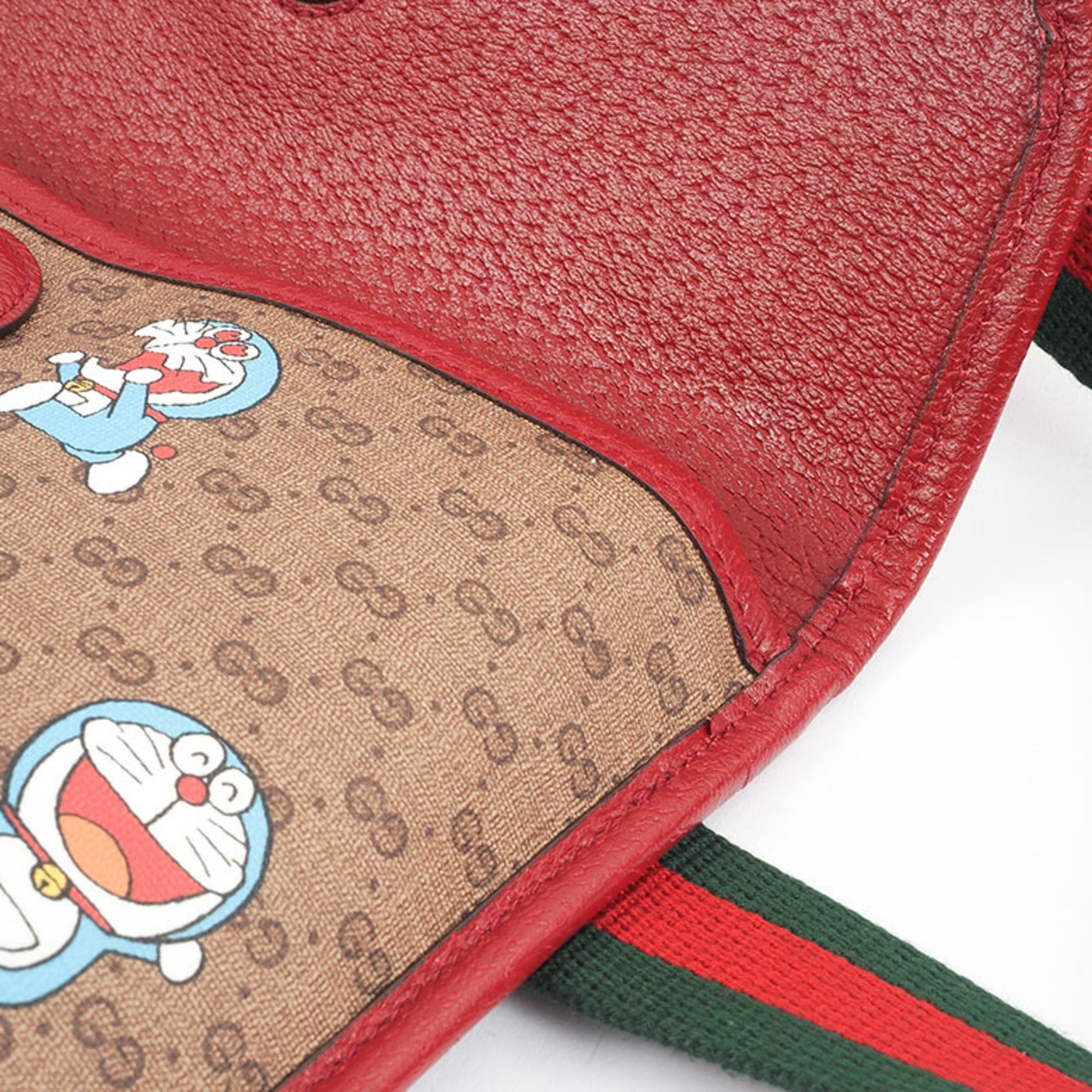 Gucci Beige Bordeaux Pvc Leather Sling Bag