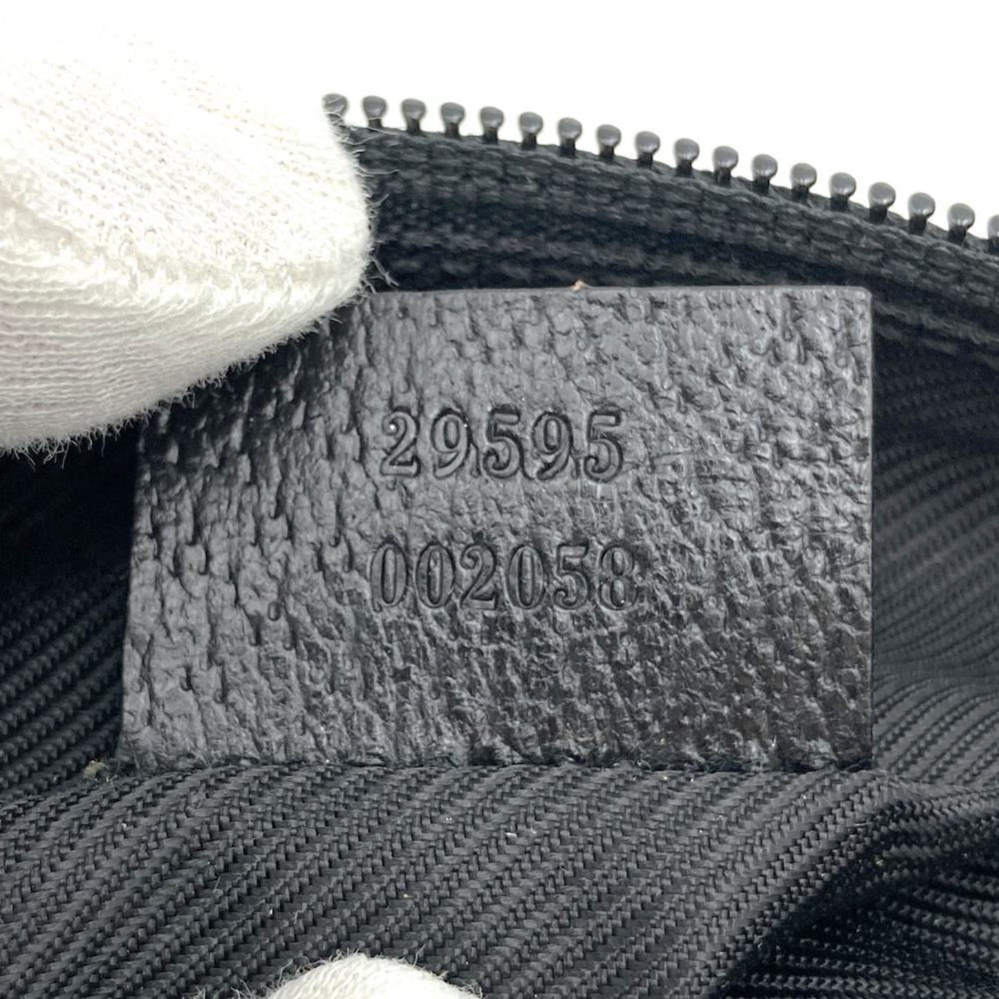 Gucci Black Gg Canvas Pouch