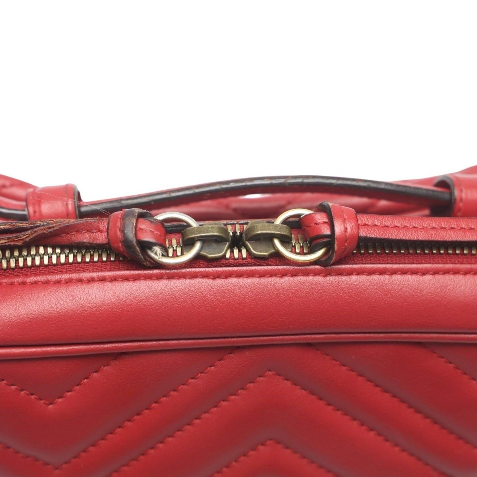 Gucci Red Color Leather Fanny Pack Sling Bag