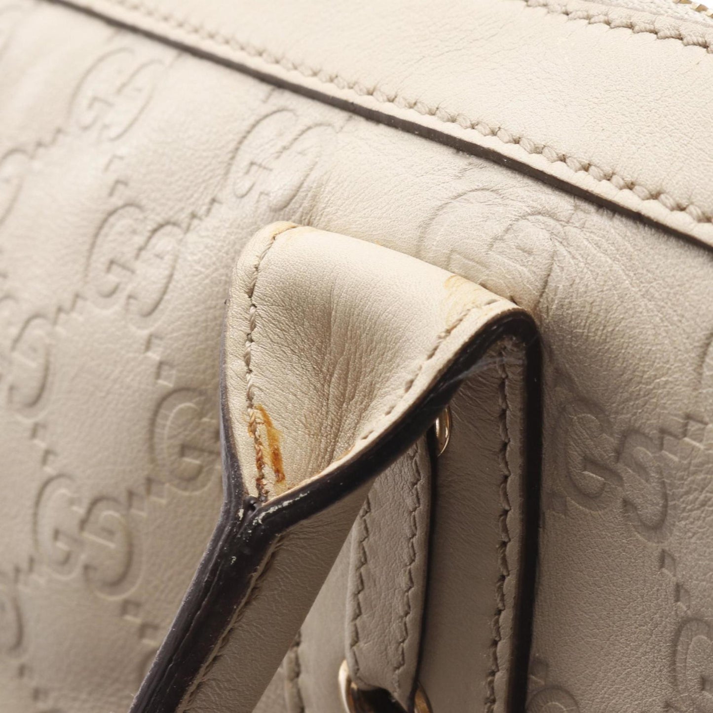 Gucci Beige Leather Tote Bag