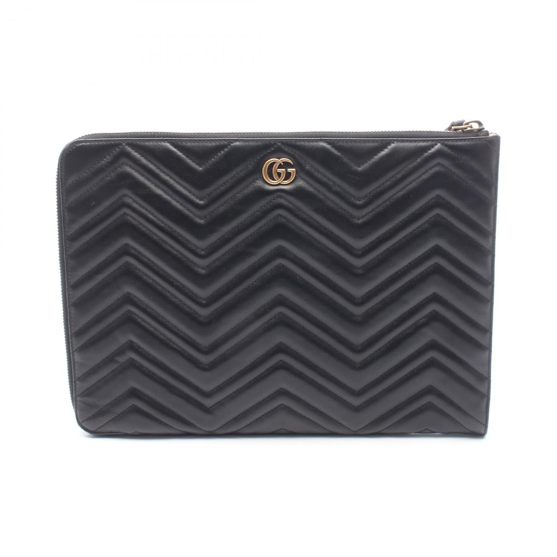 Gucci Black Leather Clutch Bag