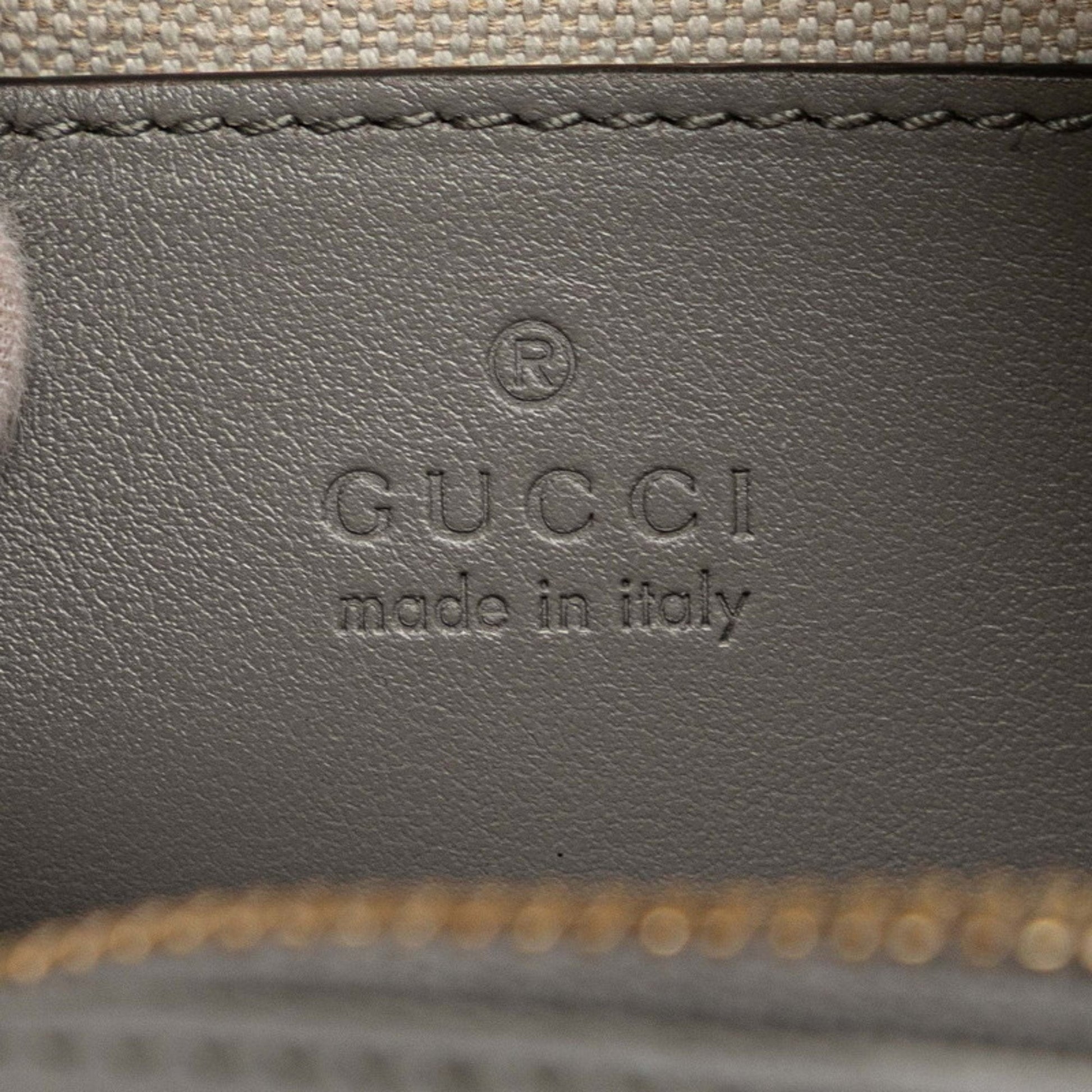Gucci Gray Leather Boston Bag Shoulder Bag