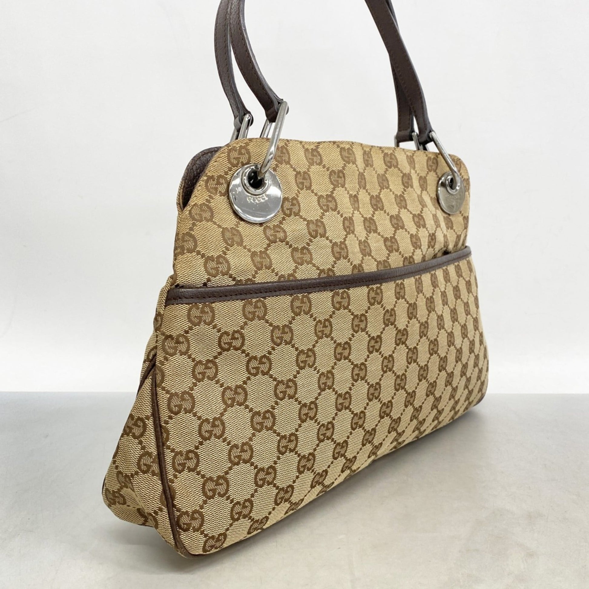 Gucci Brown Canvas Tote Bag