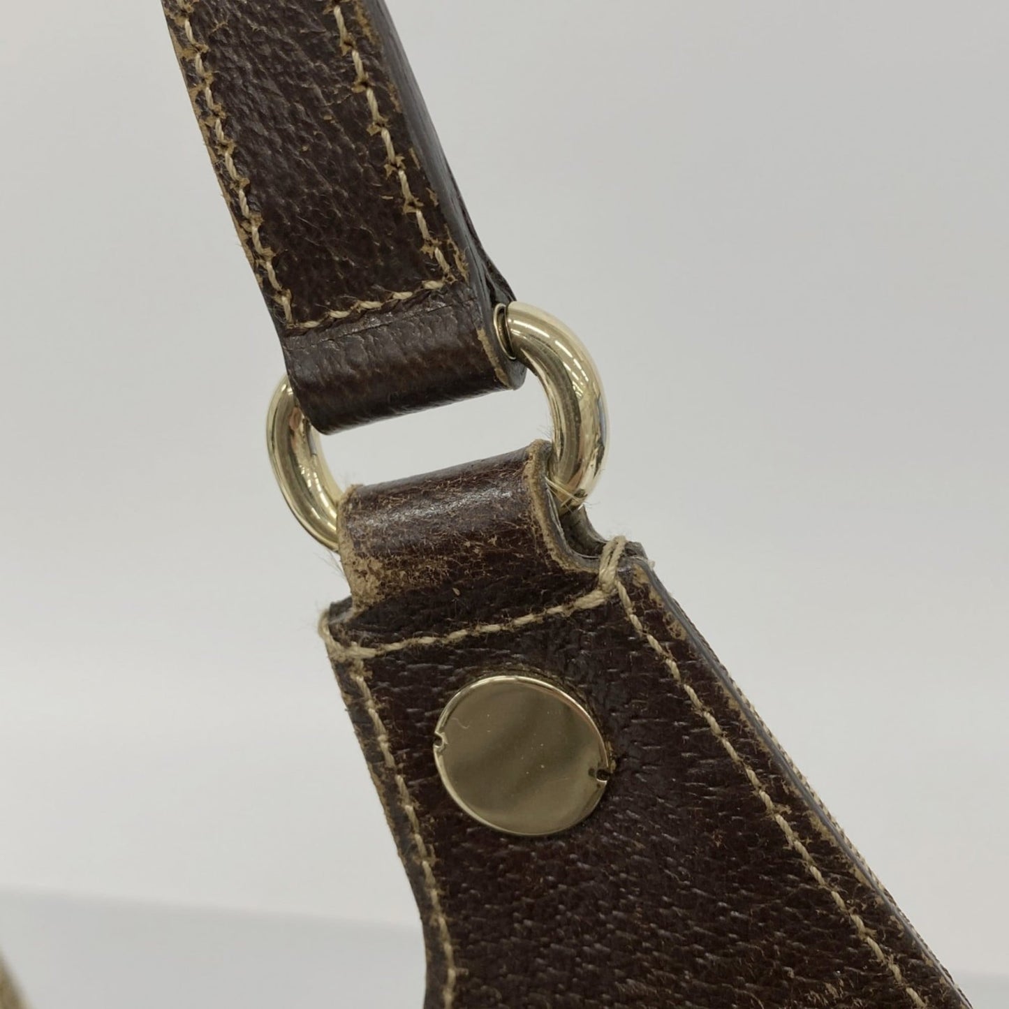 Gucci Brown Canvas Handbag