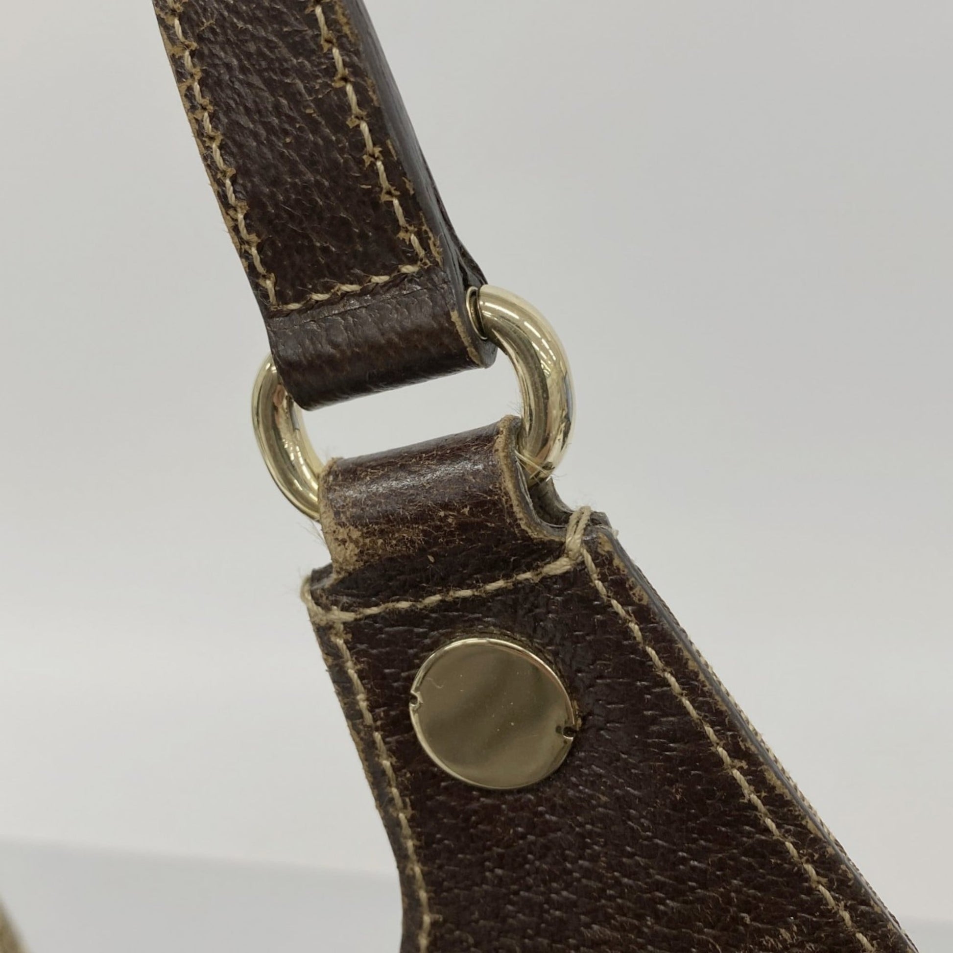 Gucci Brown Canvas Handbag