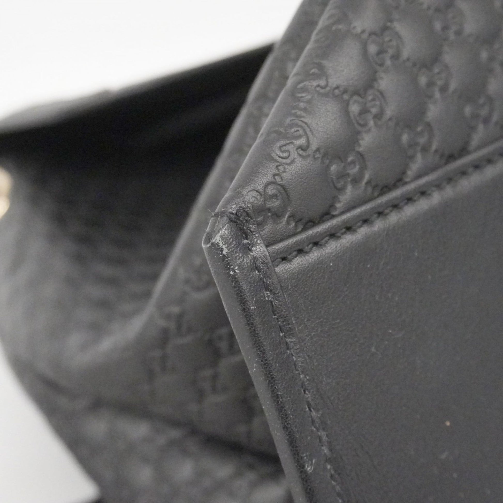 Gucci Black Leather Backpack