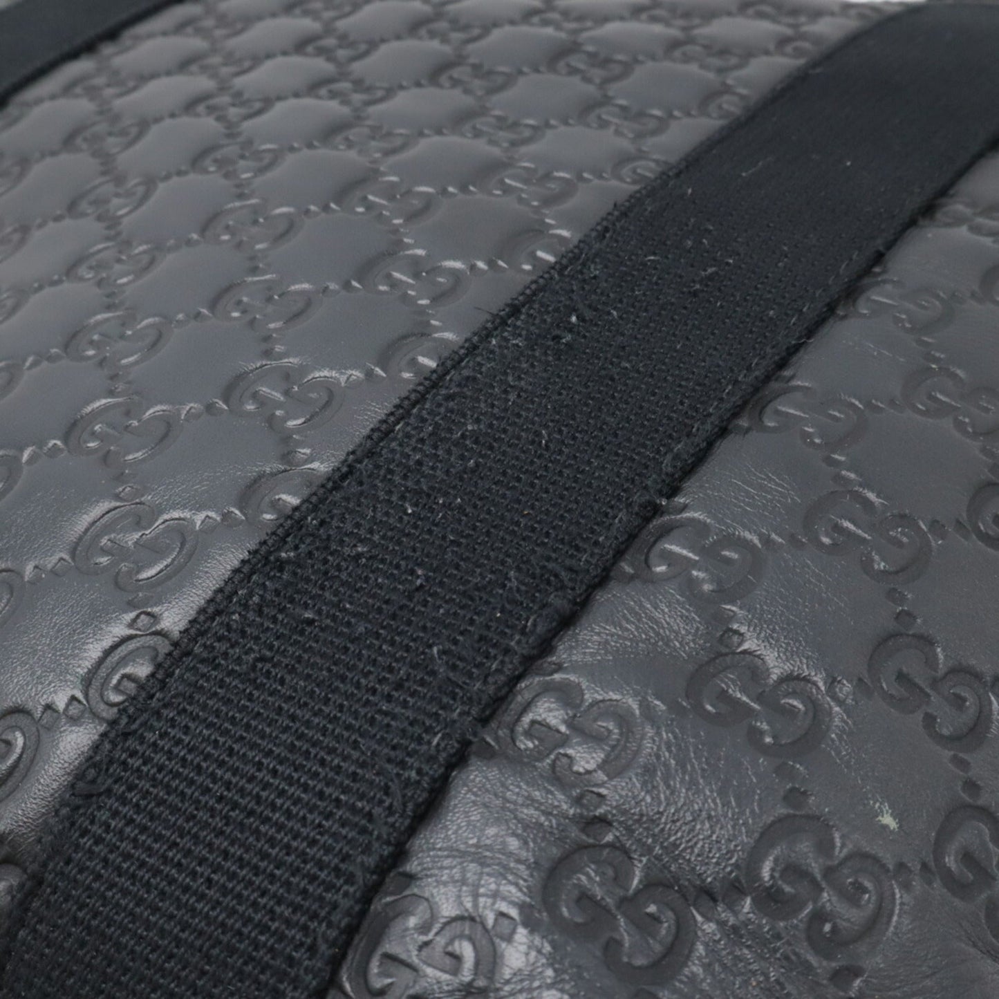Gucci Black Rubber Leather Shoulder Bag Tote Bag