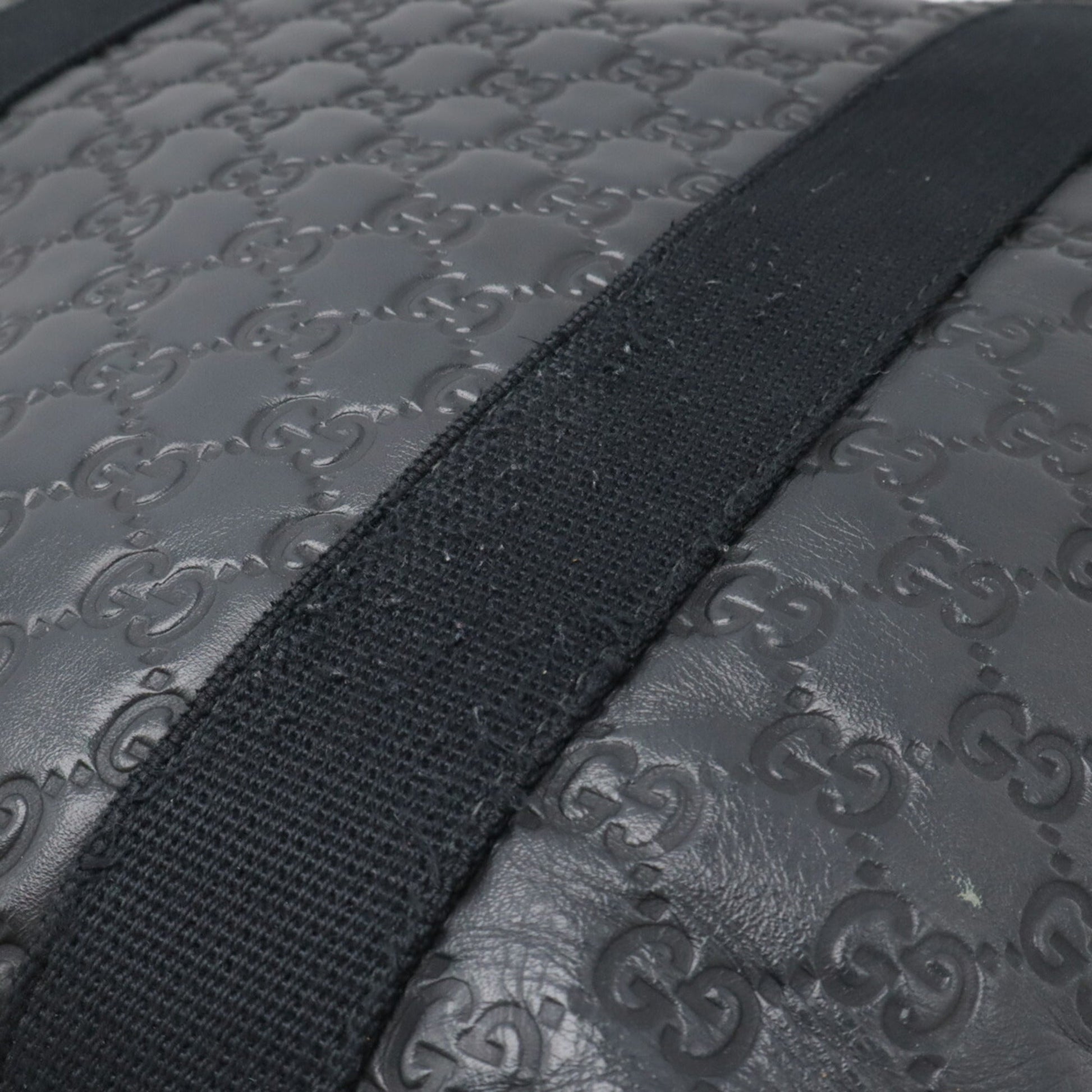 Gucci Black Rubber Leather Shoulder Bag Tote Bag