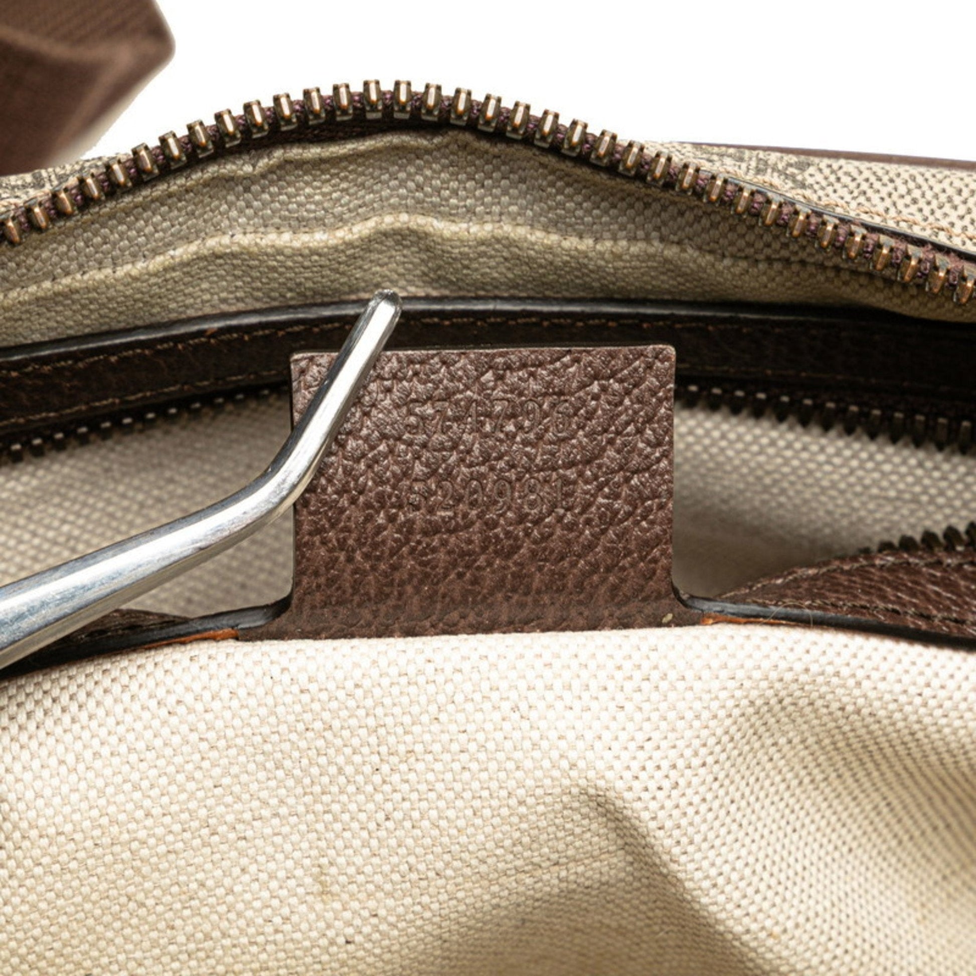 Gucci Beige Brown Pvc Leather Sling Bag