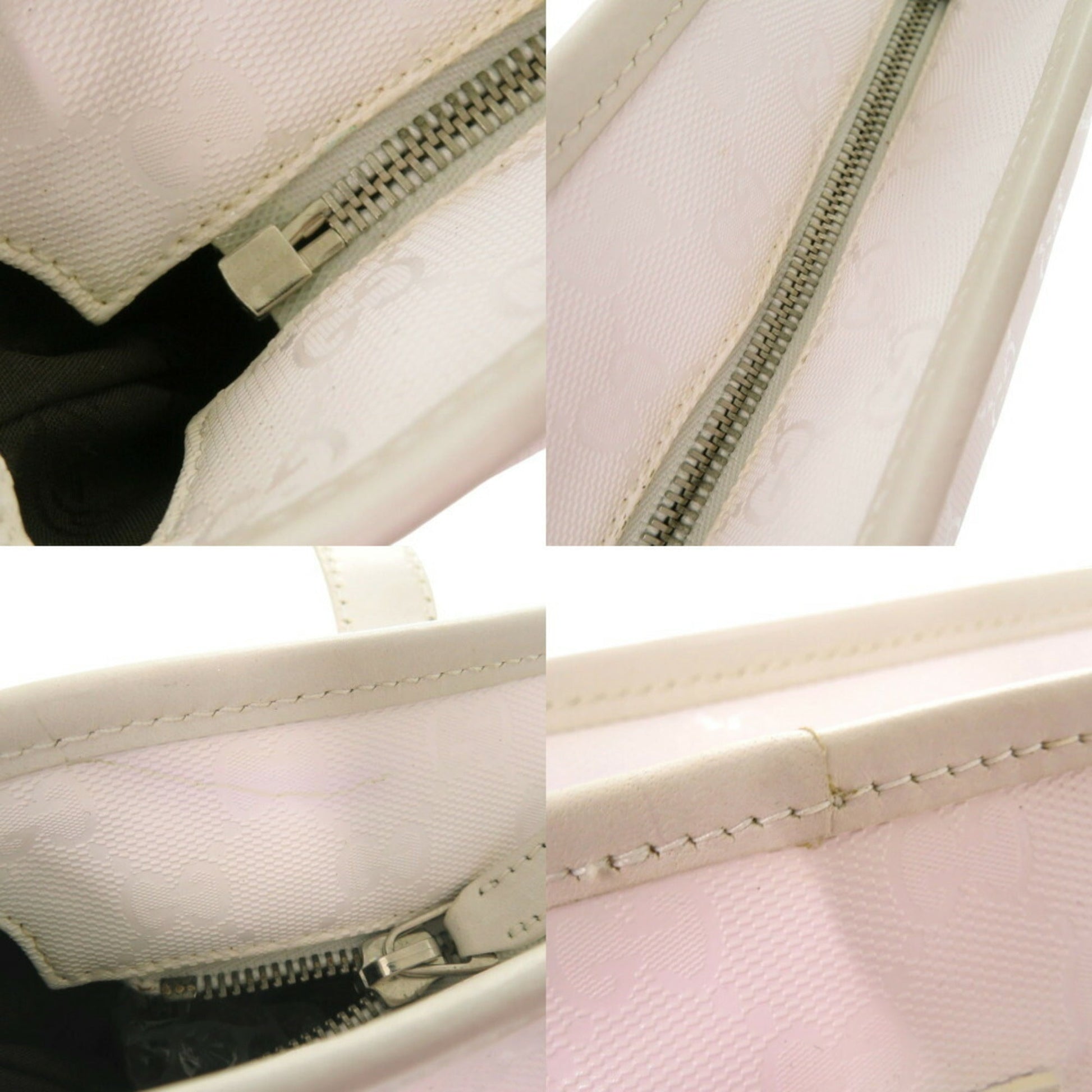 Gucci White Pvc Leather Tote Bag