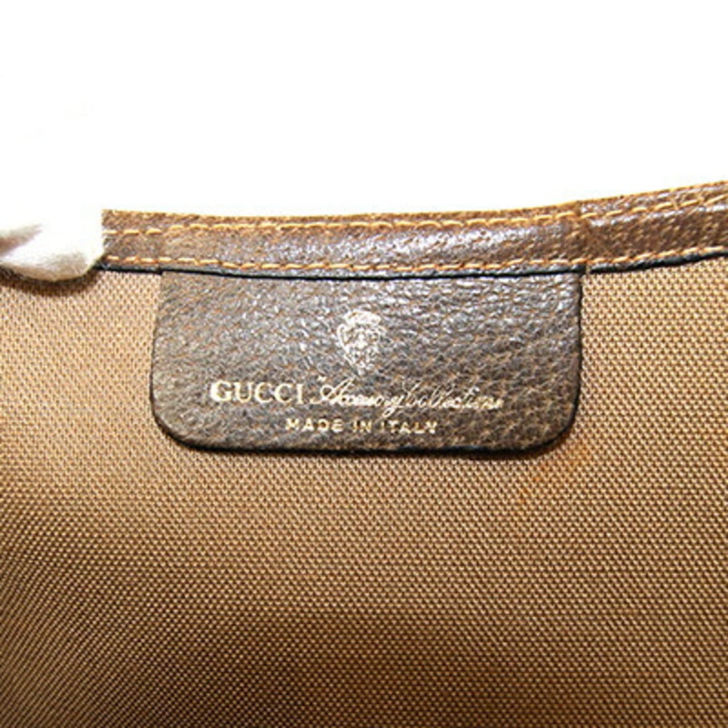 Gucci Beige Pvc Leather Canvas Tote Bag