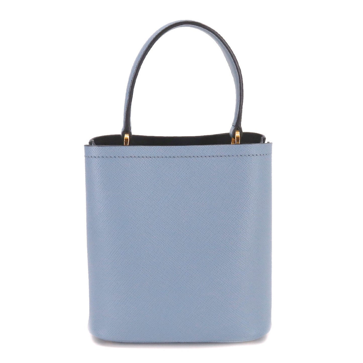 Prada Panier 2Way Hand Shoulder Bag Leather Saffiano Blue