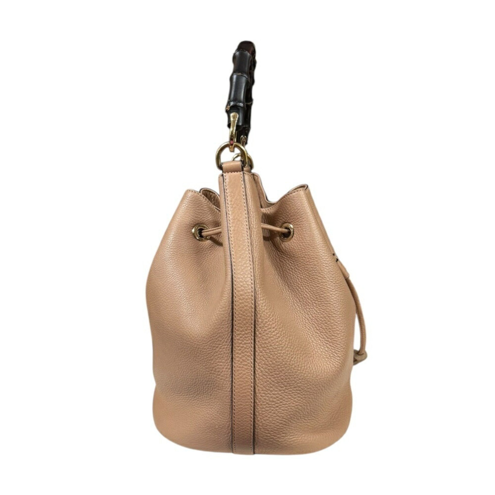 Gucci Beige Bamboo Leather Shoulder Bag