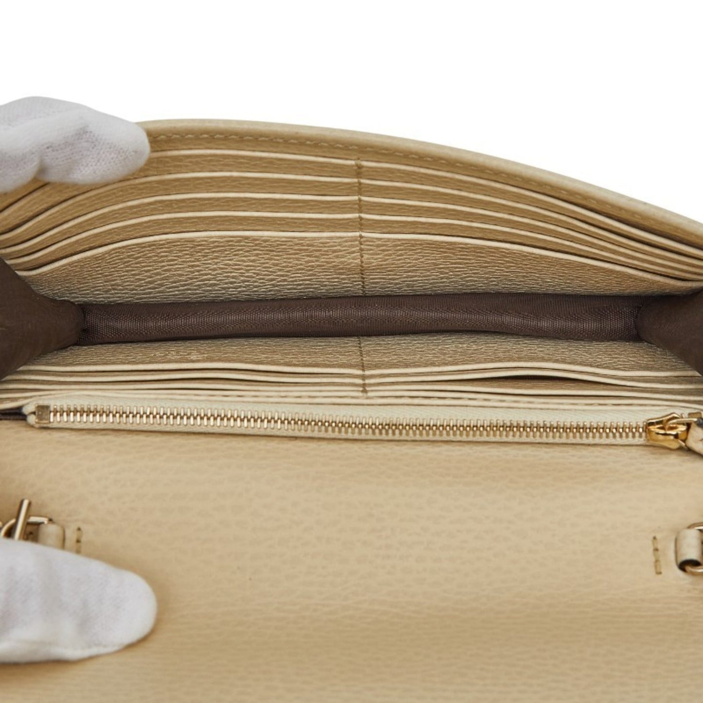 Gucci White Leather Shoulder Bag