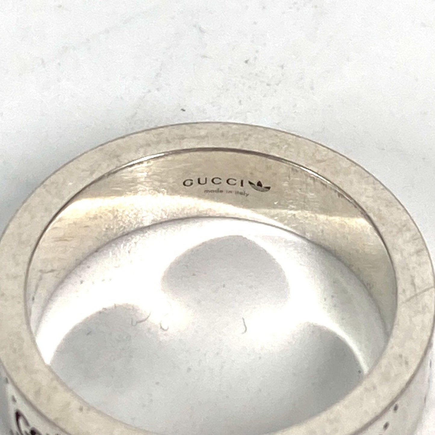 Gucci Silver Black Silver 925 Band Ring