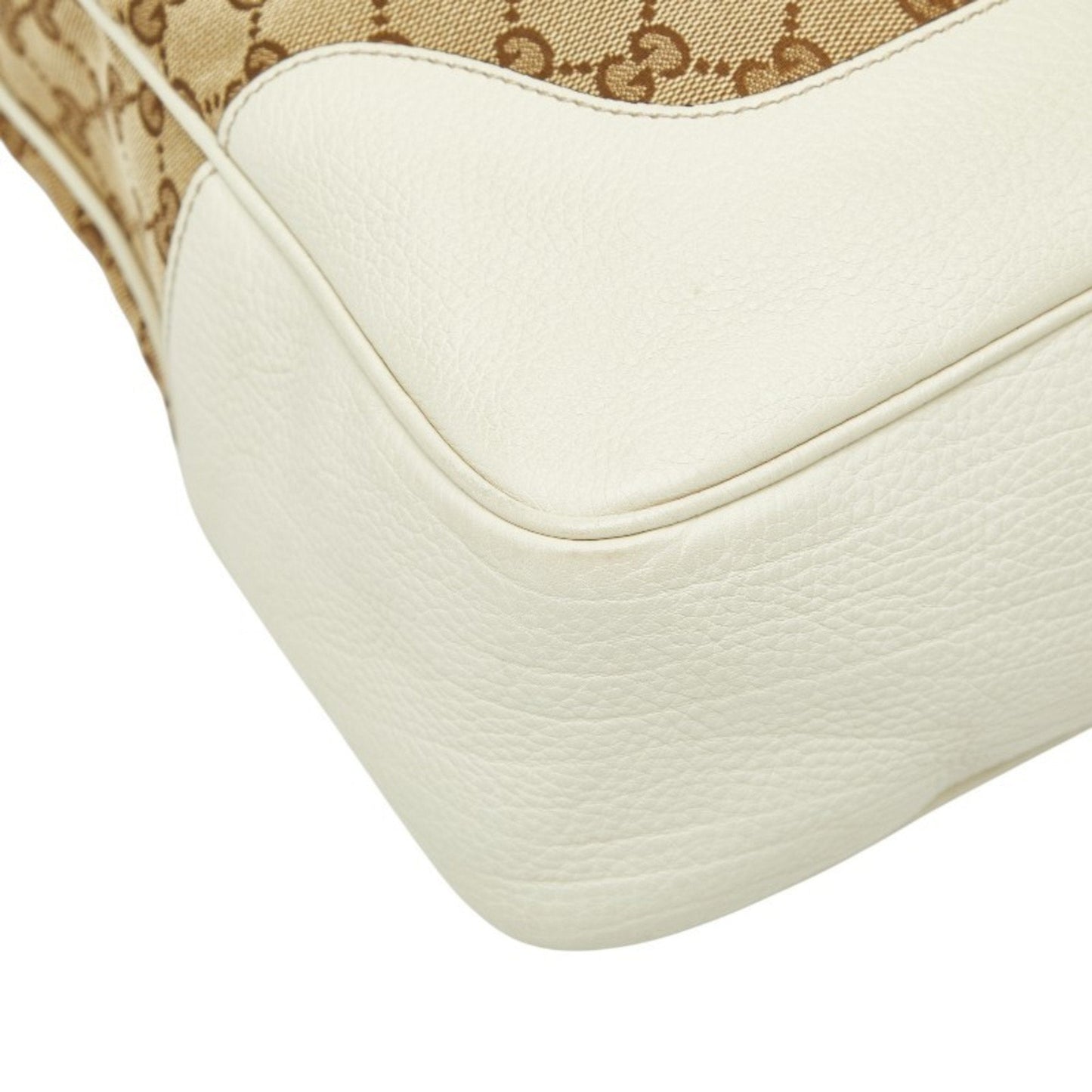 Gucci Gg Canvas Beige Ivory Gg Canvas Leather Handbag Shoulder Bag