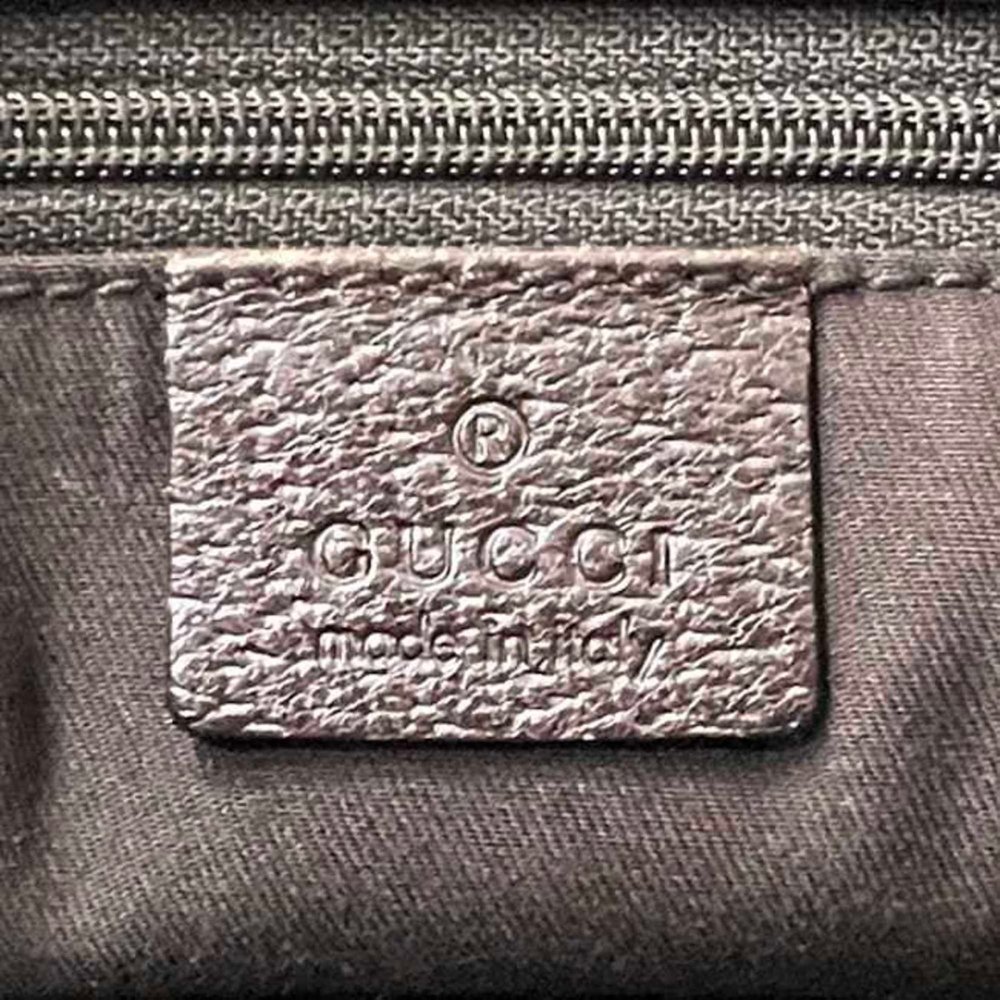 Gucci Beige Brown Canvas Leather Handbag Tote Bag