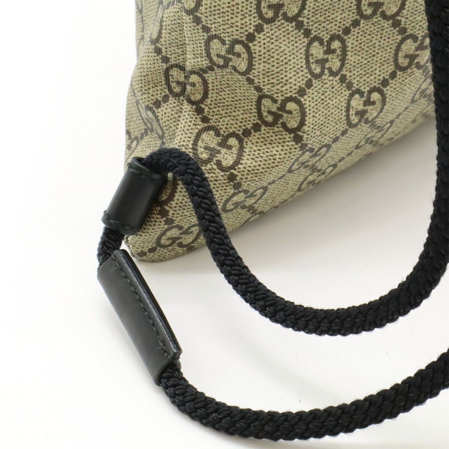 Gucci Beige Dark Brown Multi-Color Gg Supreme Leather/Webbing Backpack