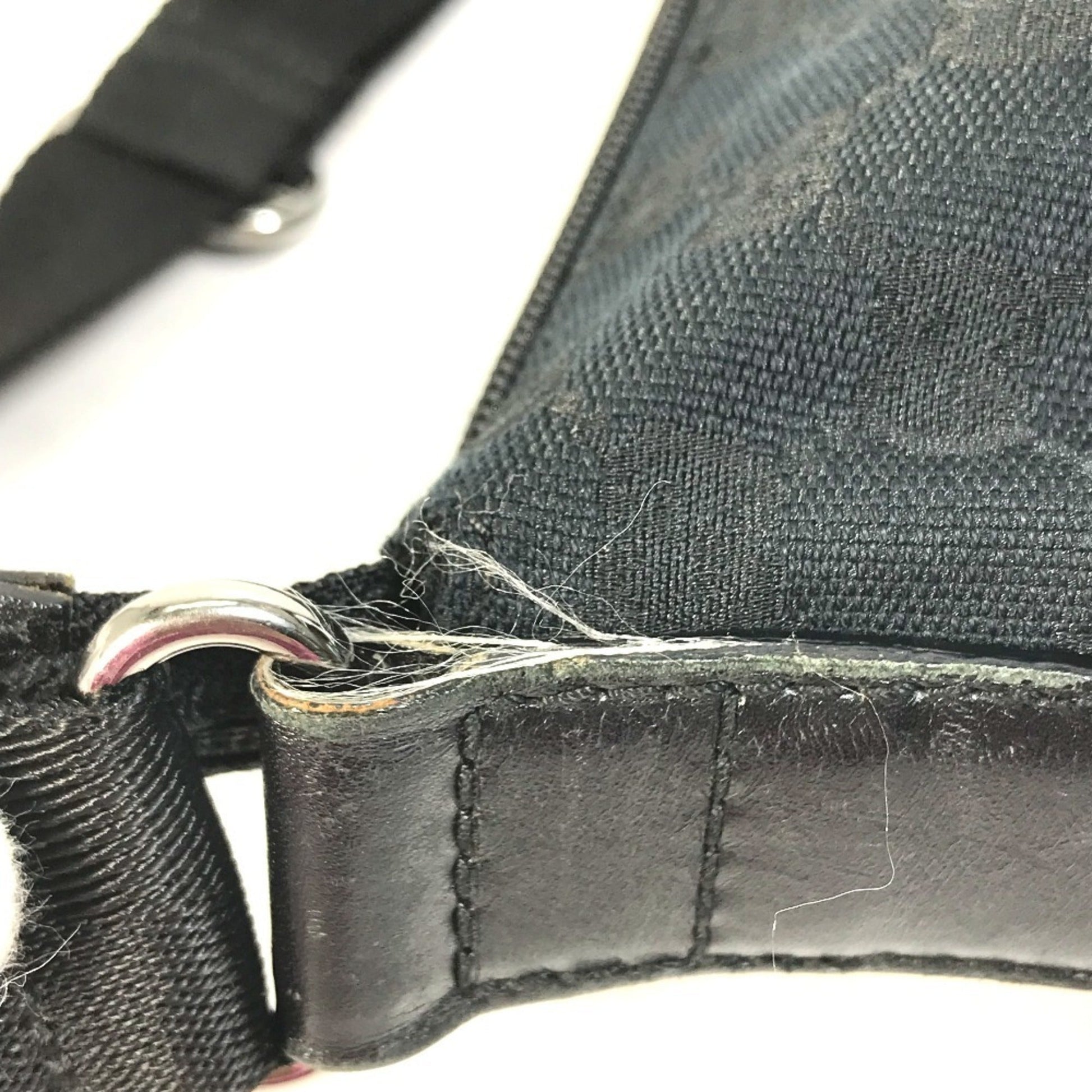 Gucci Black Gg Canvas Shoulder Bag
