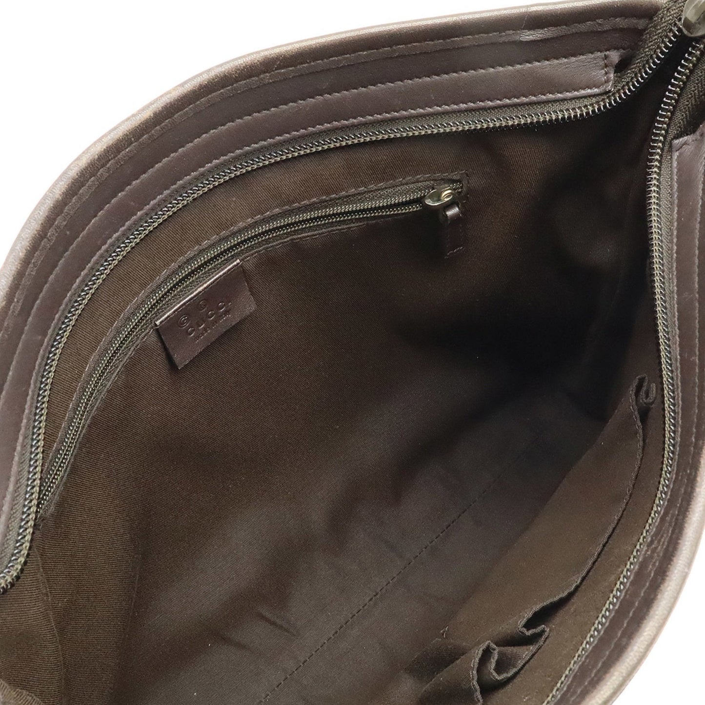 Gucci Beige Dark Brown Gg Supreme Leather Shoulder Bag
