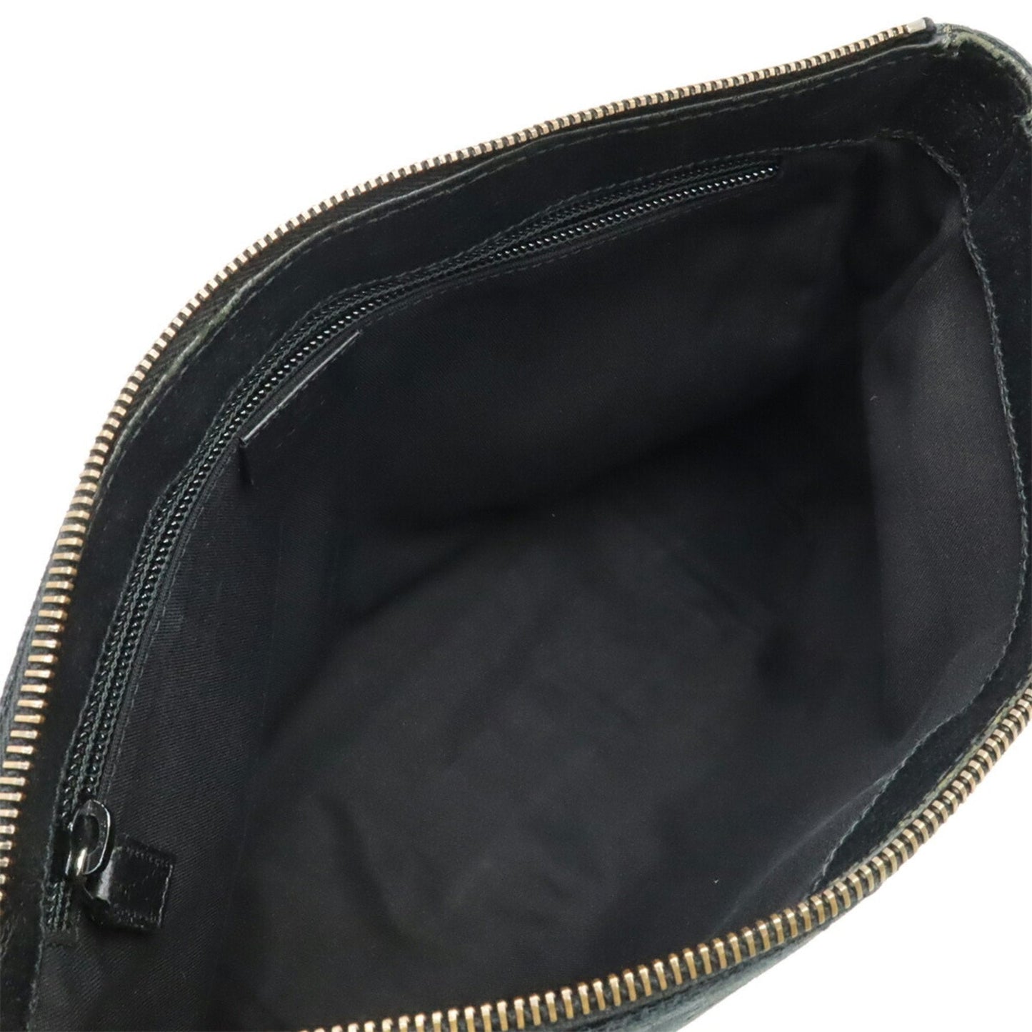 Gucci Black Gg Canvas Leather Shoulder Bag