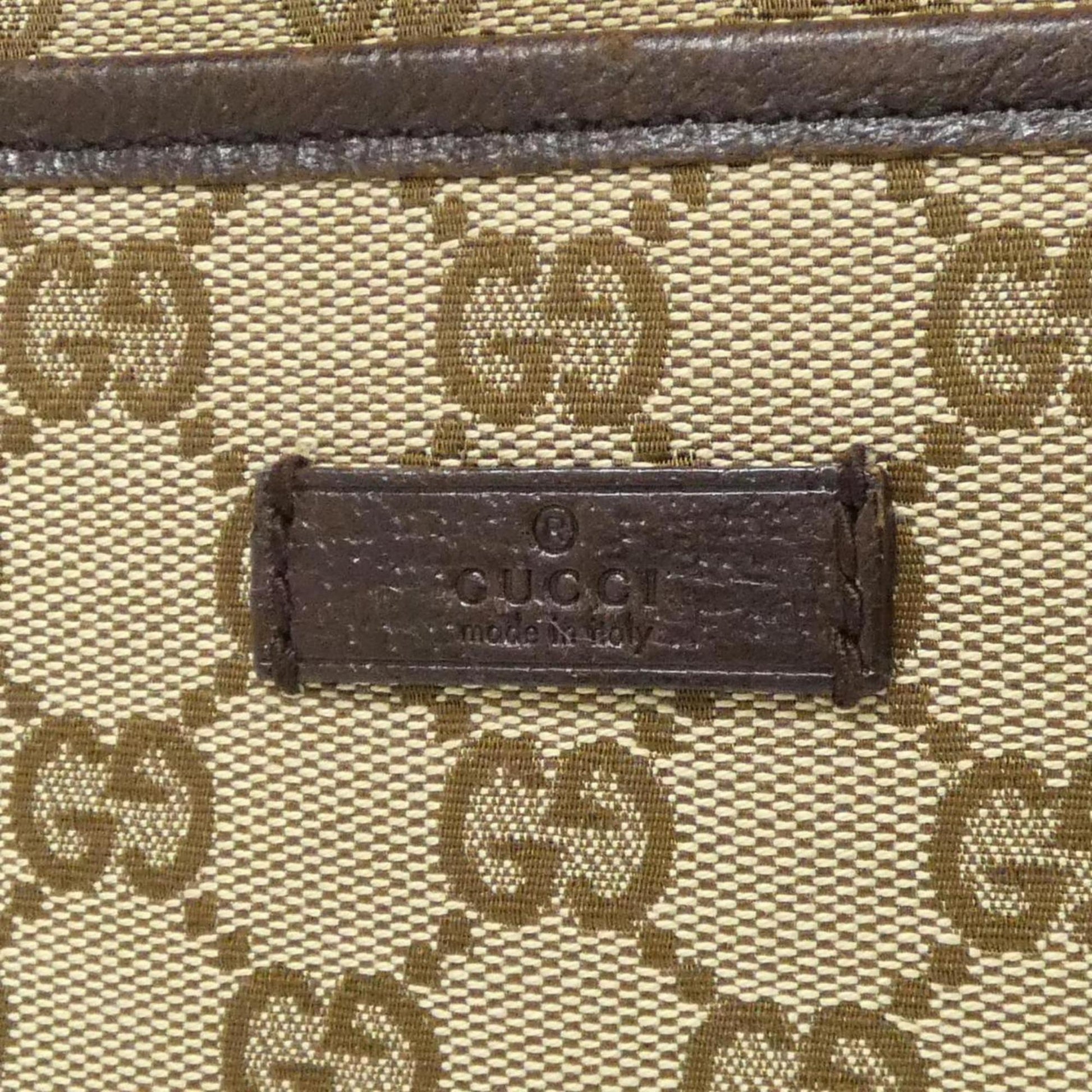 Gucci Beige Brown Gg Canvas Shoulder Bag