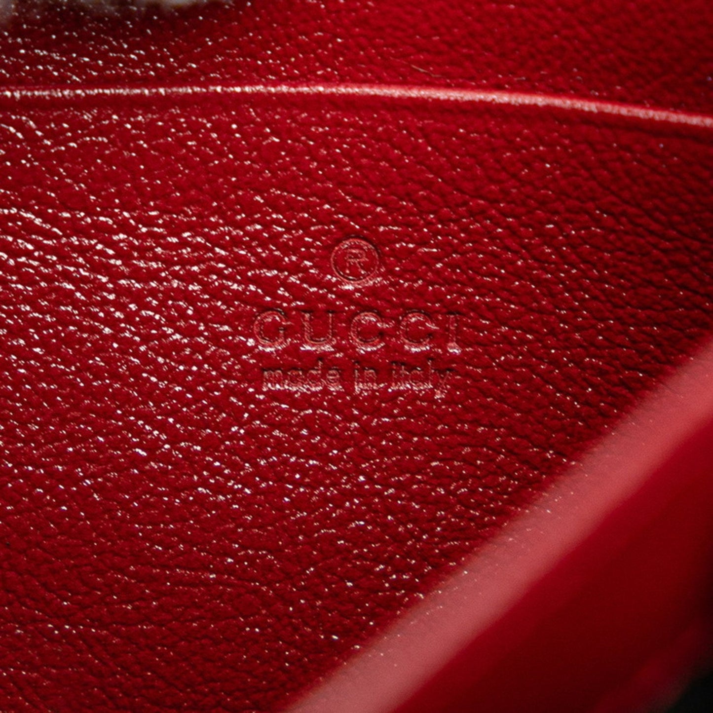Gucci Red Color White Tweed Leather Shoulder Bag
