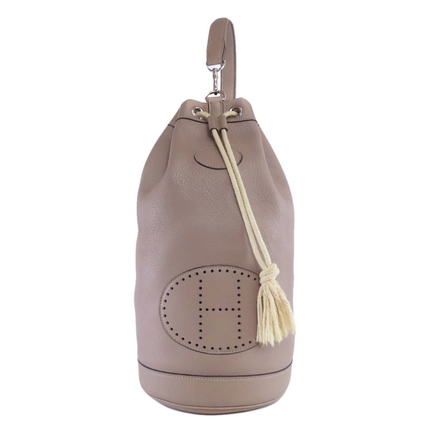 Hermes Tote Bag Leather Gray