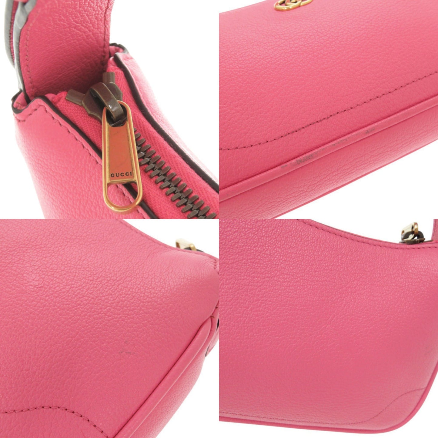 Gucci Pink Leather Handbag Shoulder Bag