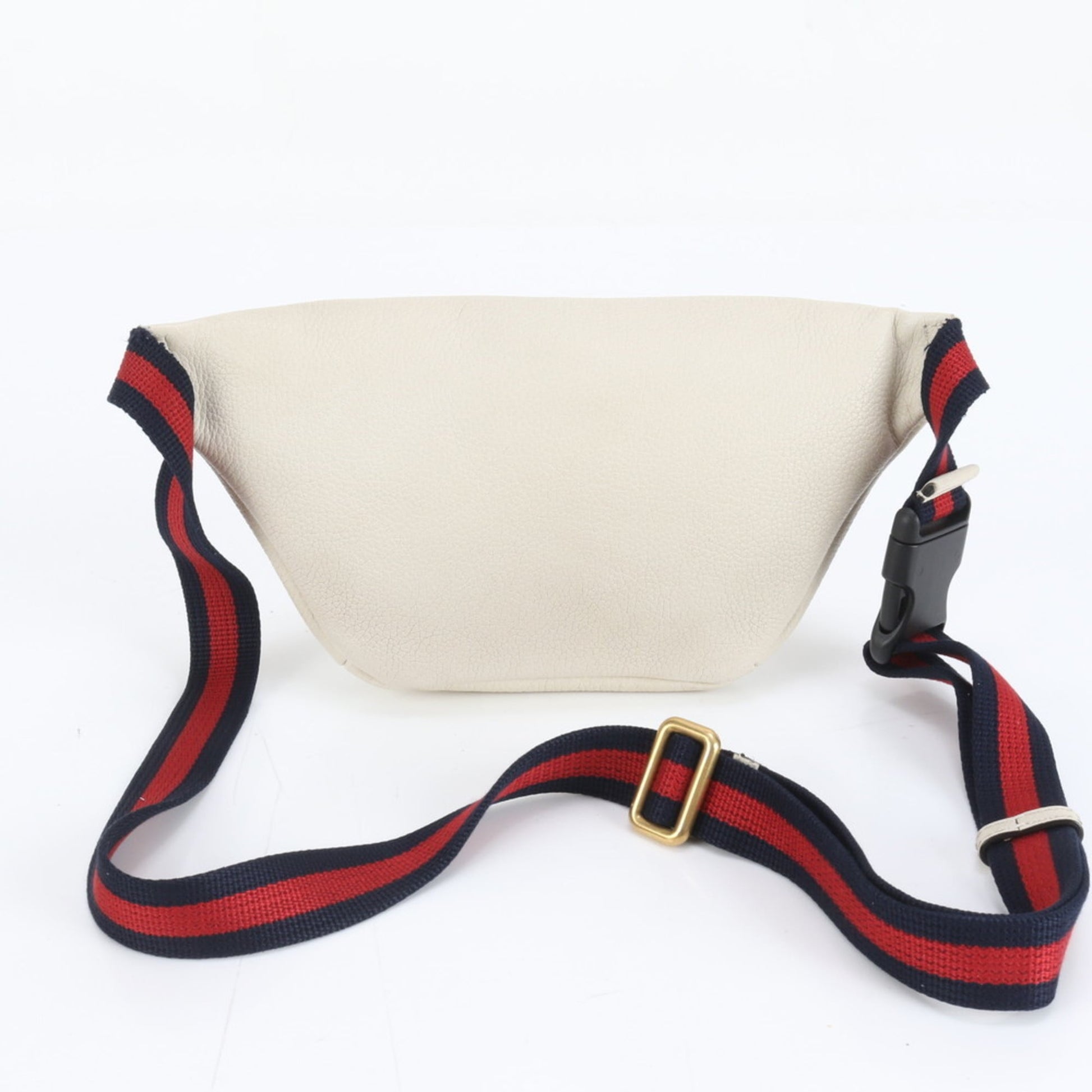 Gucci White Leather Pouch Sling Bag