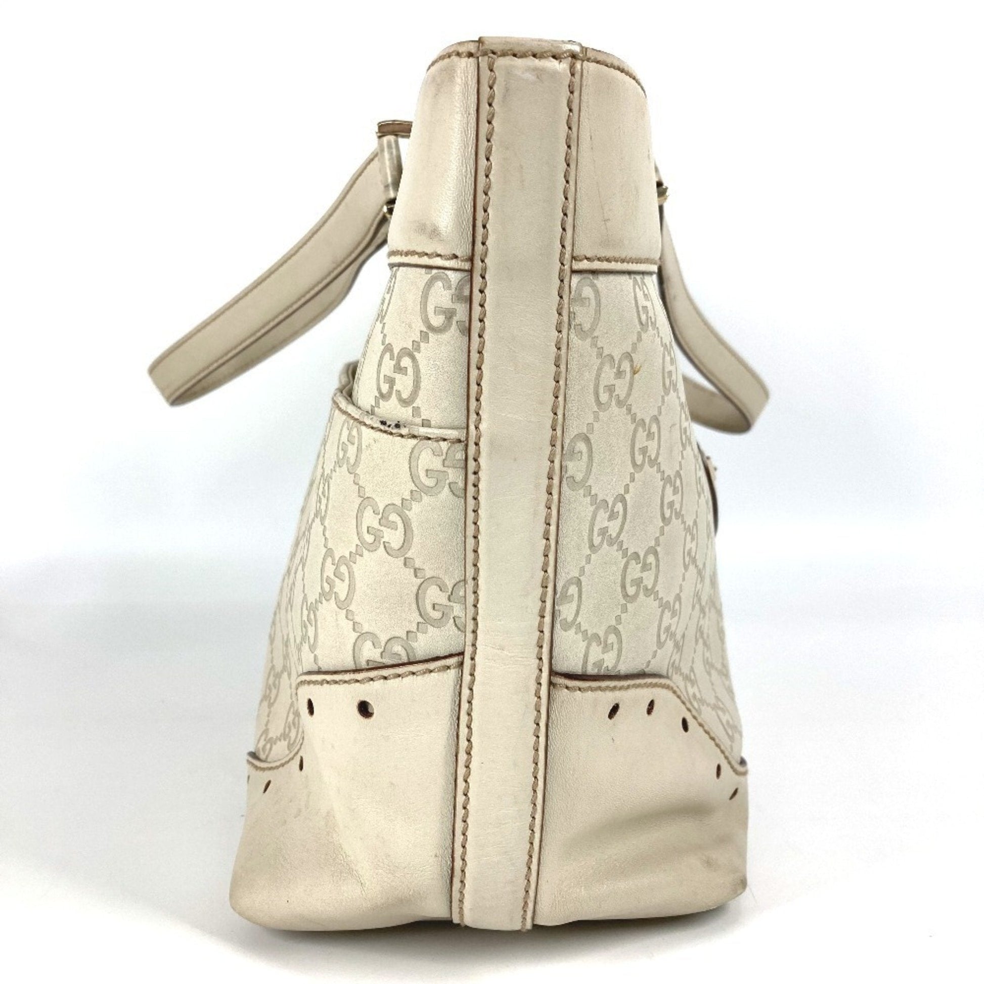 Gucci Off-White Leather Shoulder Bag Tote Bag