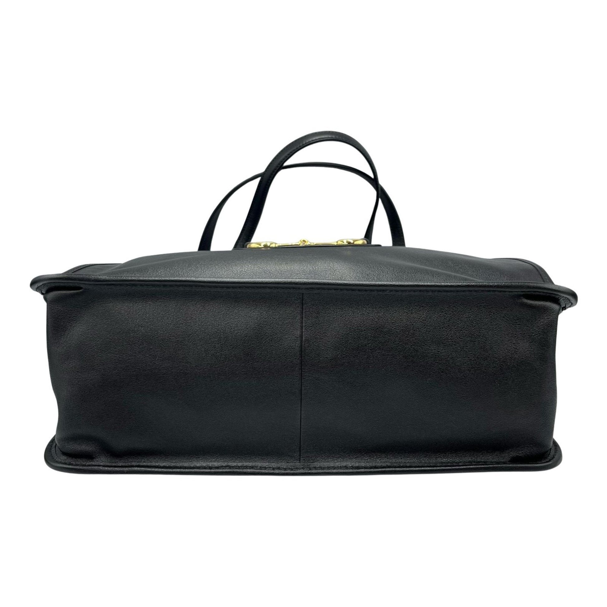 Gucci Black Leather Tote Bag