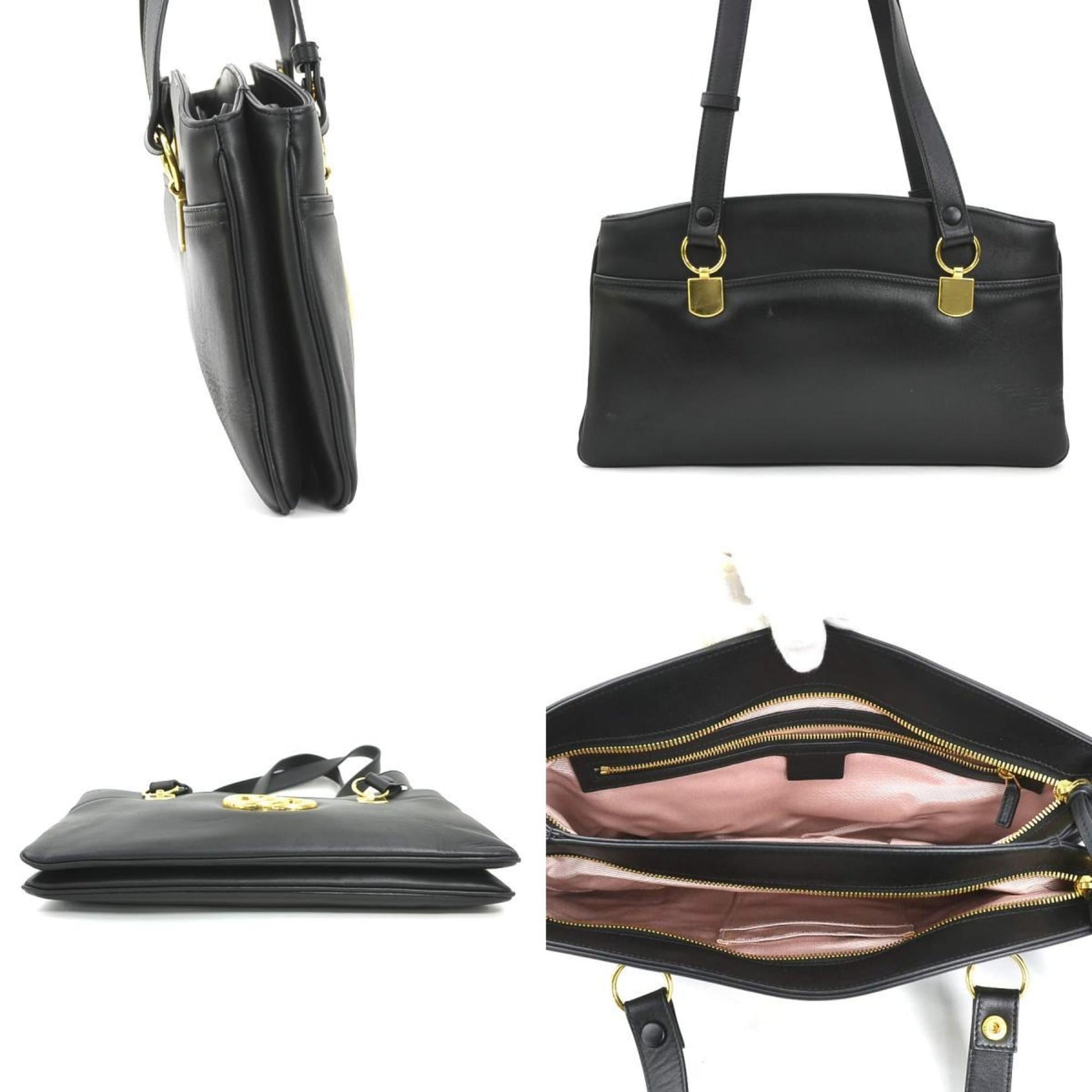 Gucci Black Leather Shoulder Bag