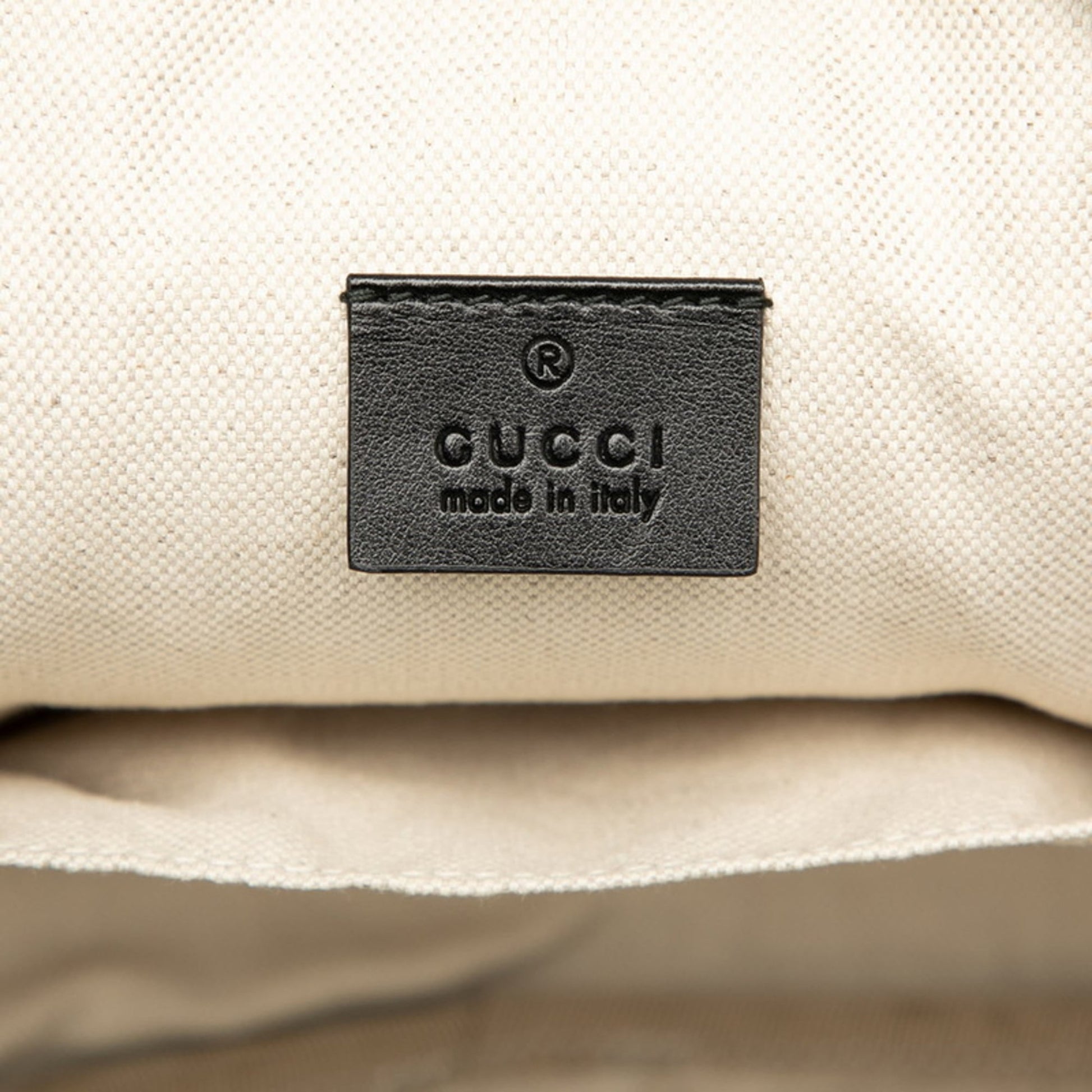 Gucci Black Yellow Leather Backpack