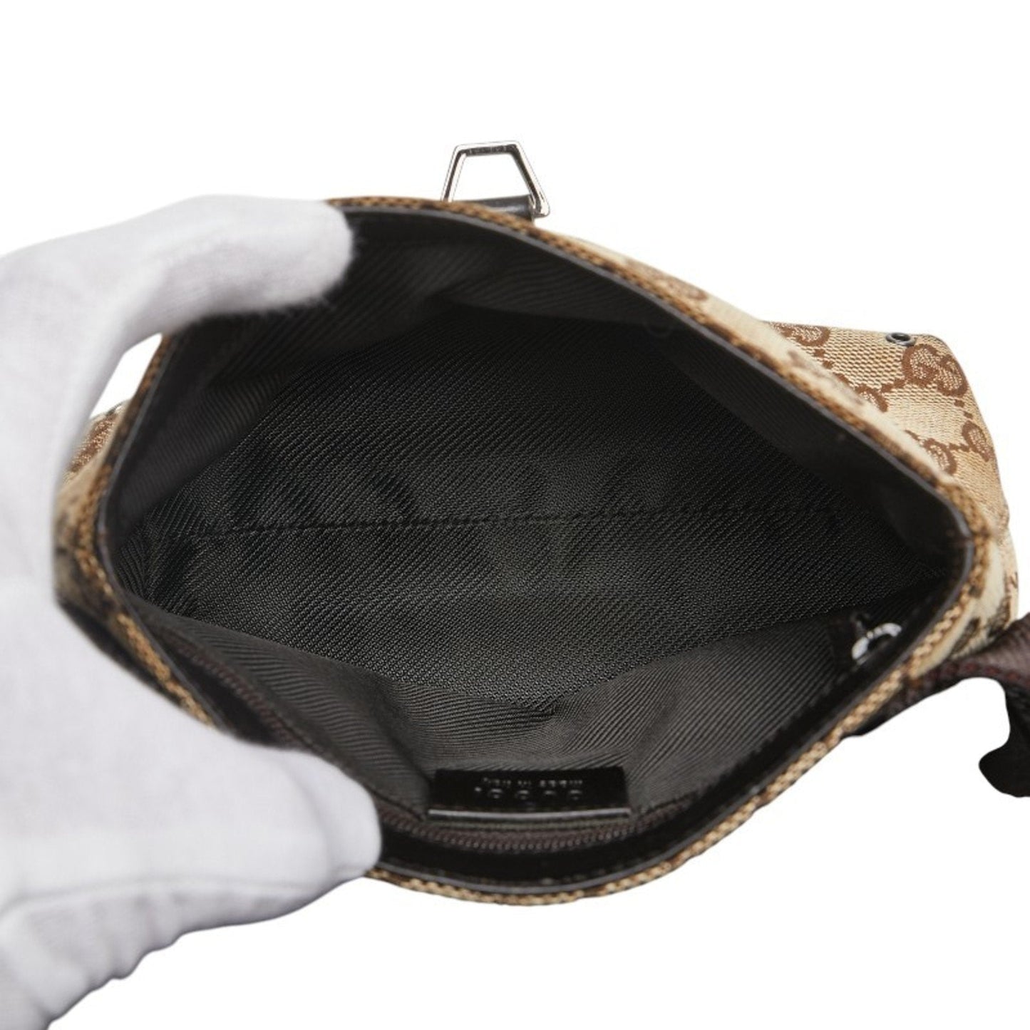 Gucci Beige Brown Canvas Leather Fanny Pack