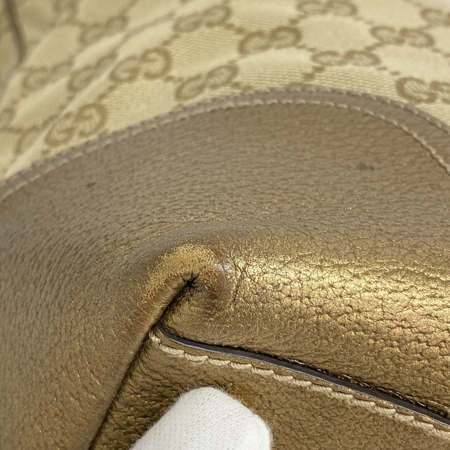Gucci Beige Canvas Tote Bag