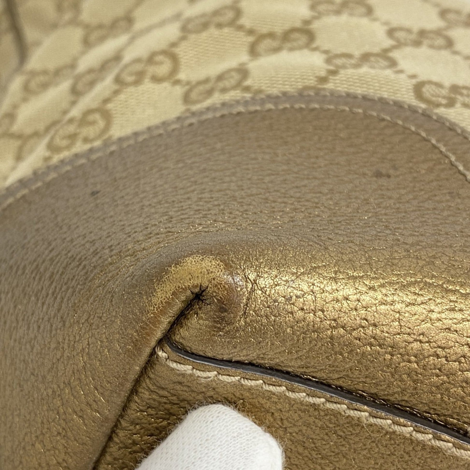 Gucci Beige Canvas Tote Bag