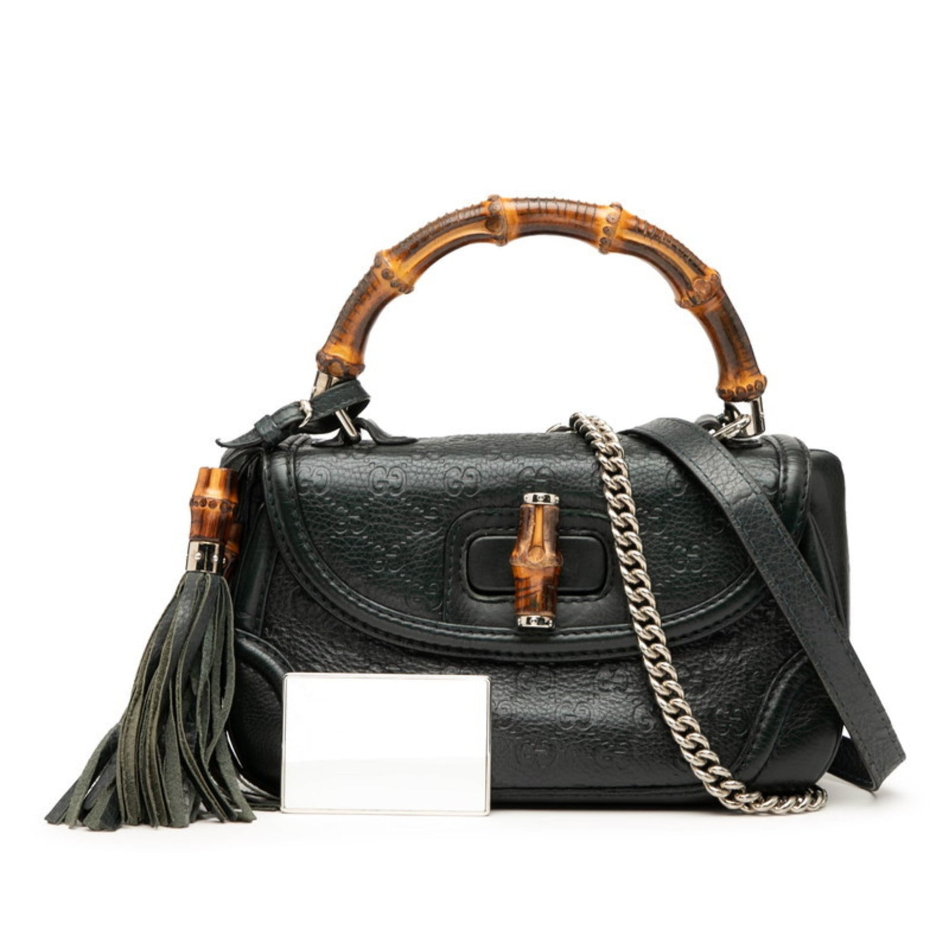 Gucci Green Leather Handbag Shoulder Bag