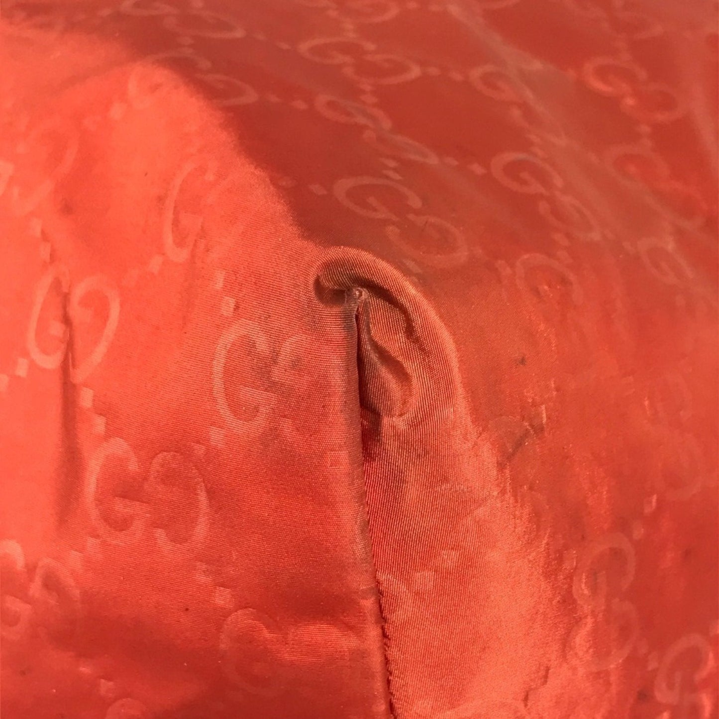 Gucci Orange Nylon Handbag Shoulder Bag Tote Bag