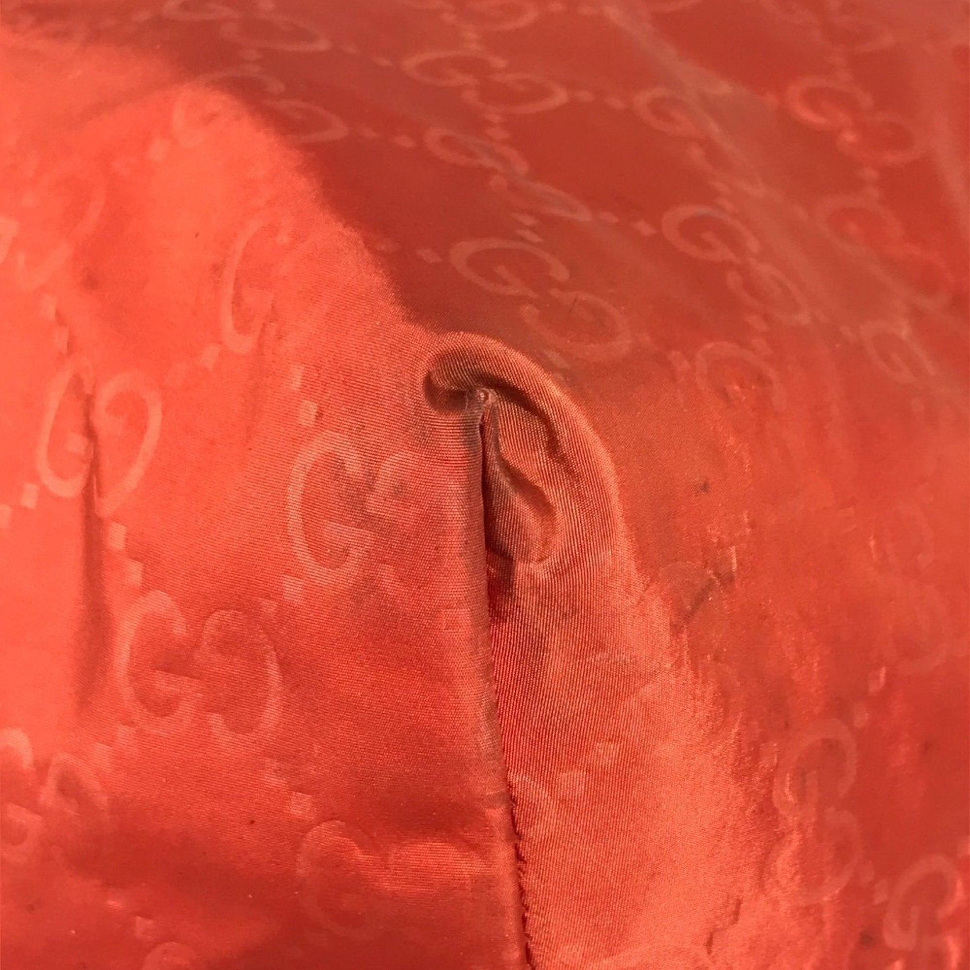 Gucci Orange Nylon Handbag Shoulder Bag Tote Bag