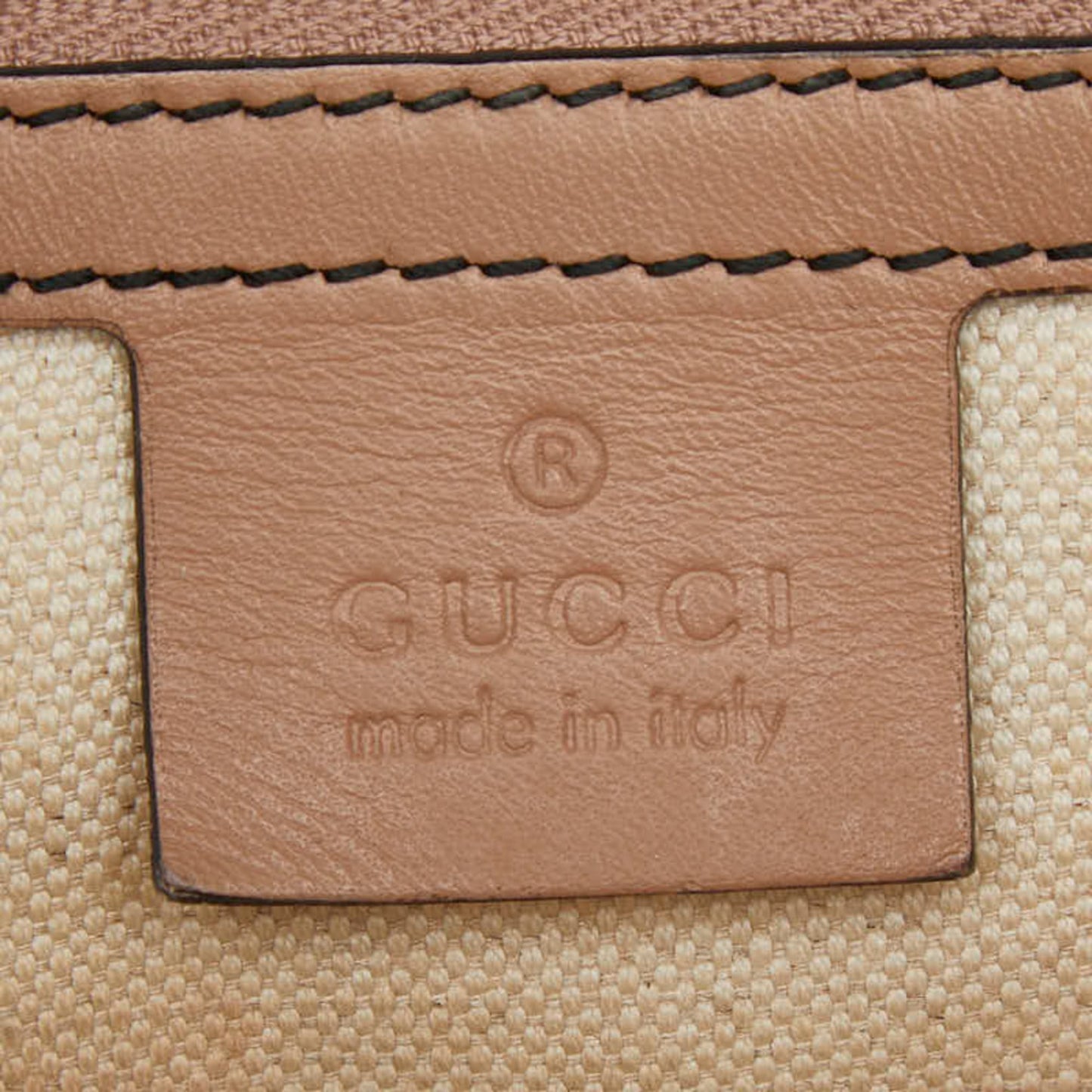 Gucci Gg Canvas Beige Pink Gg Canvas Leather Shoulder Bag