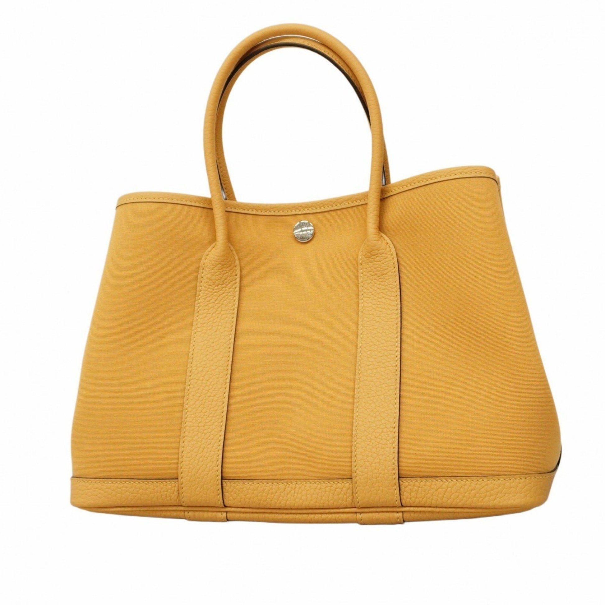 Hermes Toile Officier Tote Bag Silver