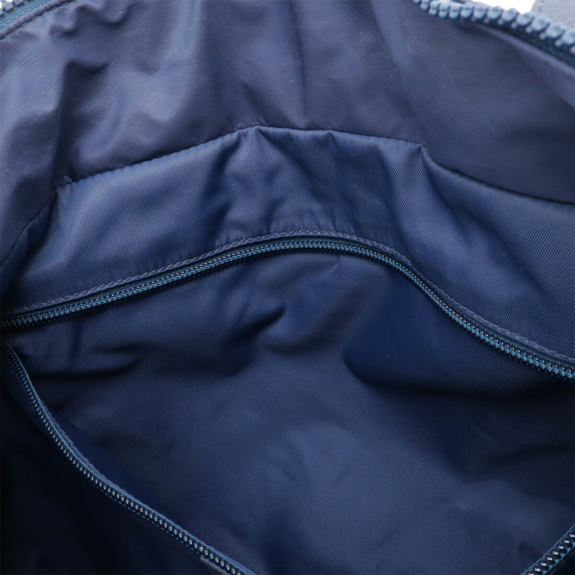 Gucci Blue Nylon Leather Shoulder Bag Tote Bag