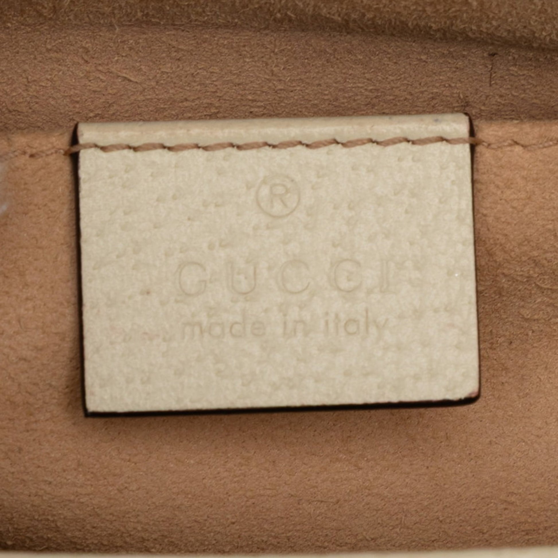 Gucci Beige Ivory Pvc Leather Shoulder Bag