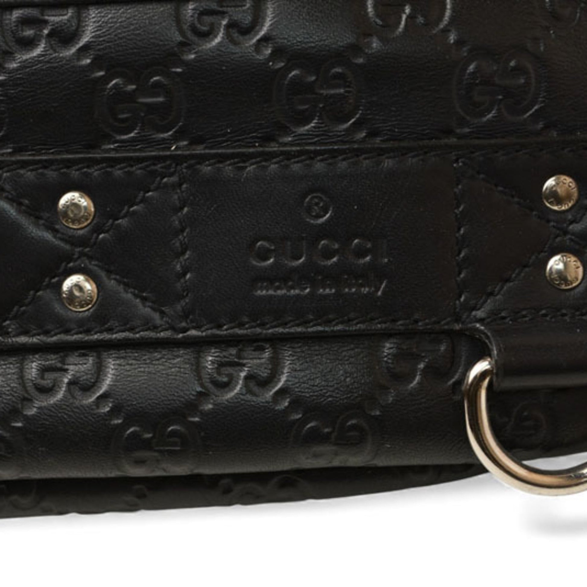 Gucci Navy Red Color Leather Sling Bag